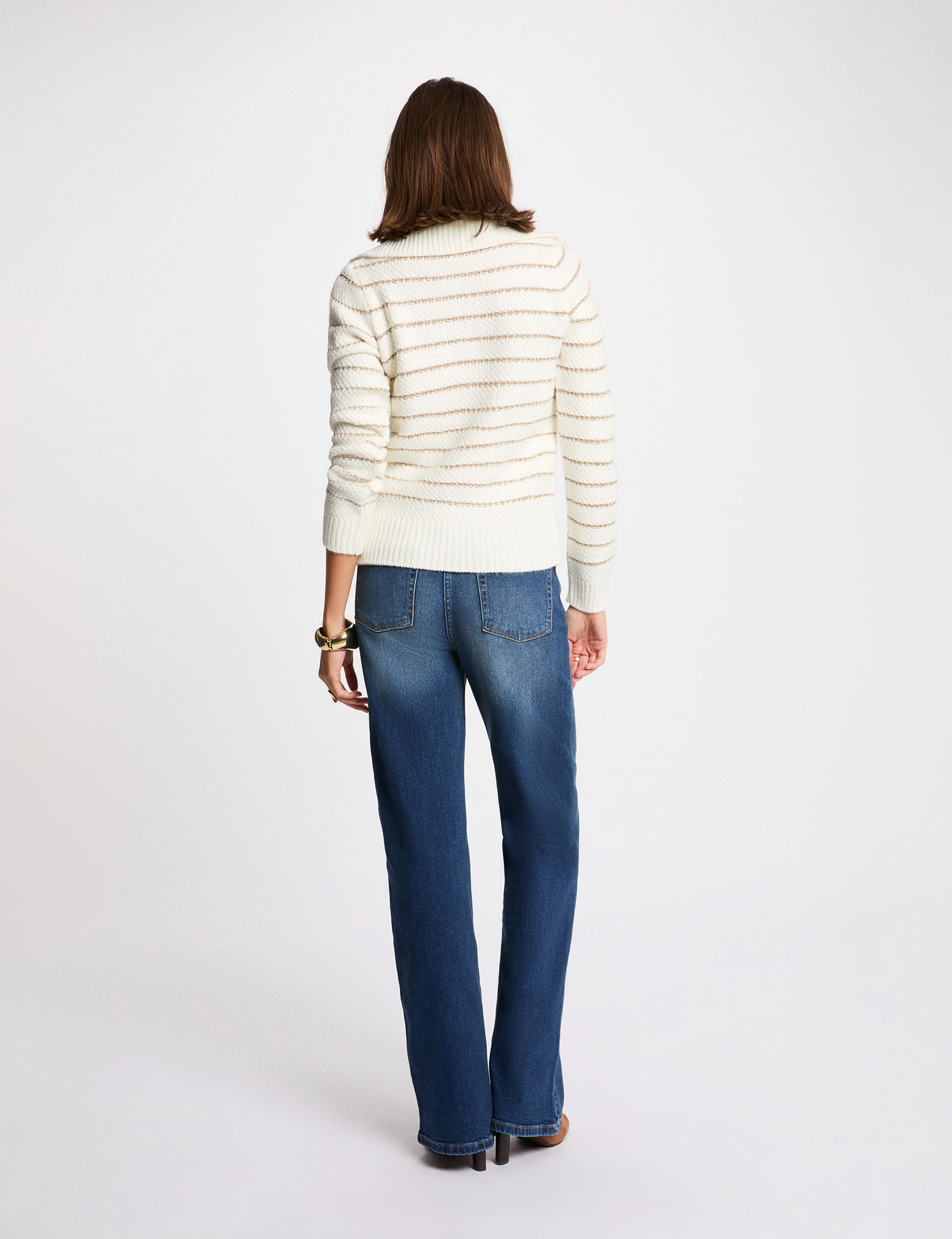 pull col camionneur ivoire femme Pull col camionneur ivoire femme