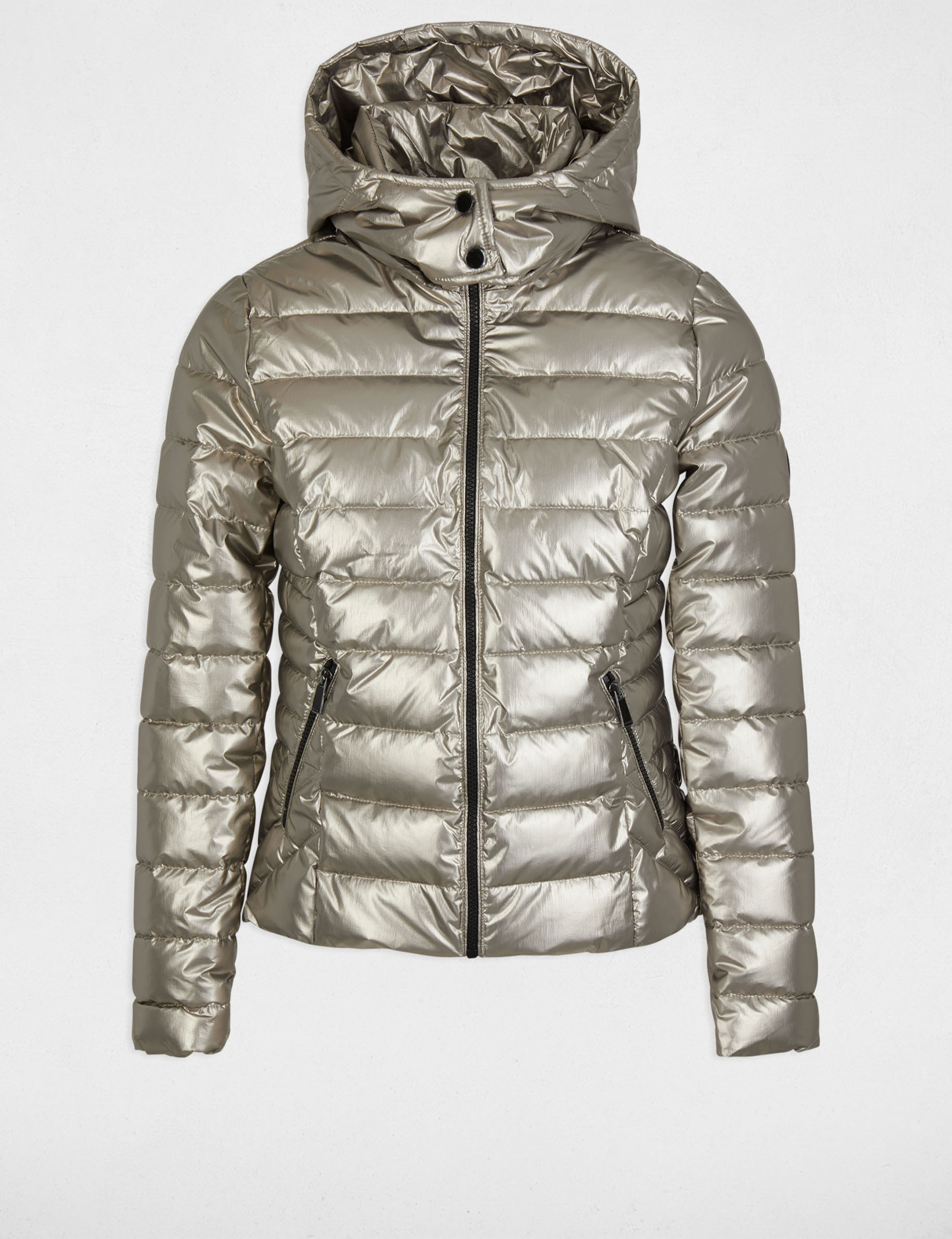 doudoune metallisee a capuche dore femme Doudoune métallisée à capuche dore femme