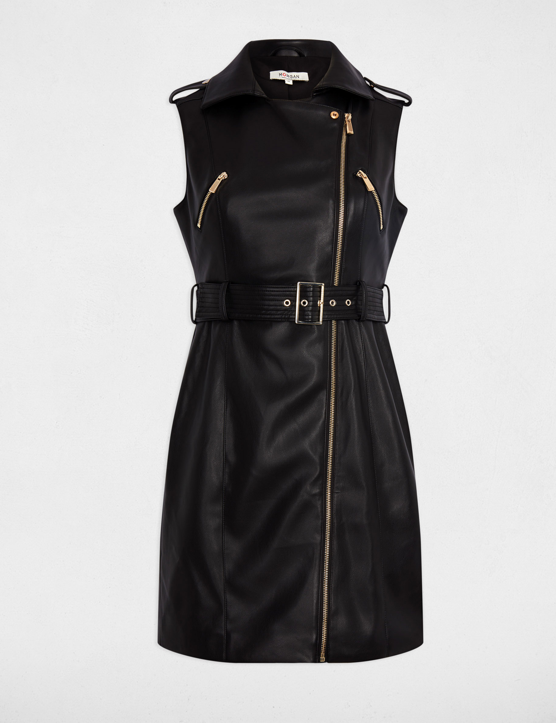 robe courte similicuir noir femme Robe courte similicuir noir femme
