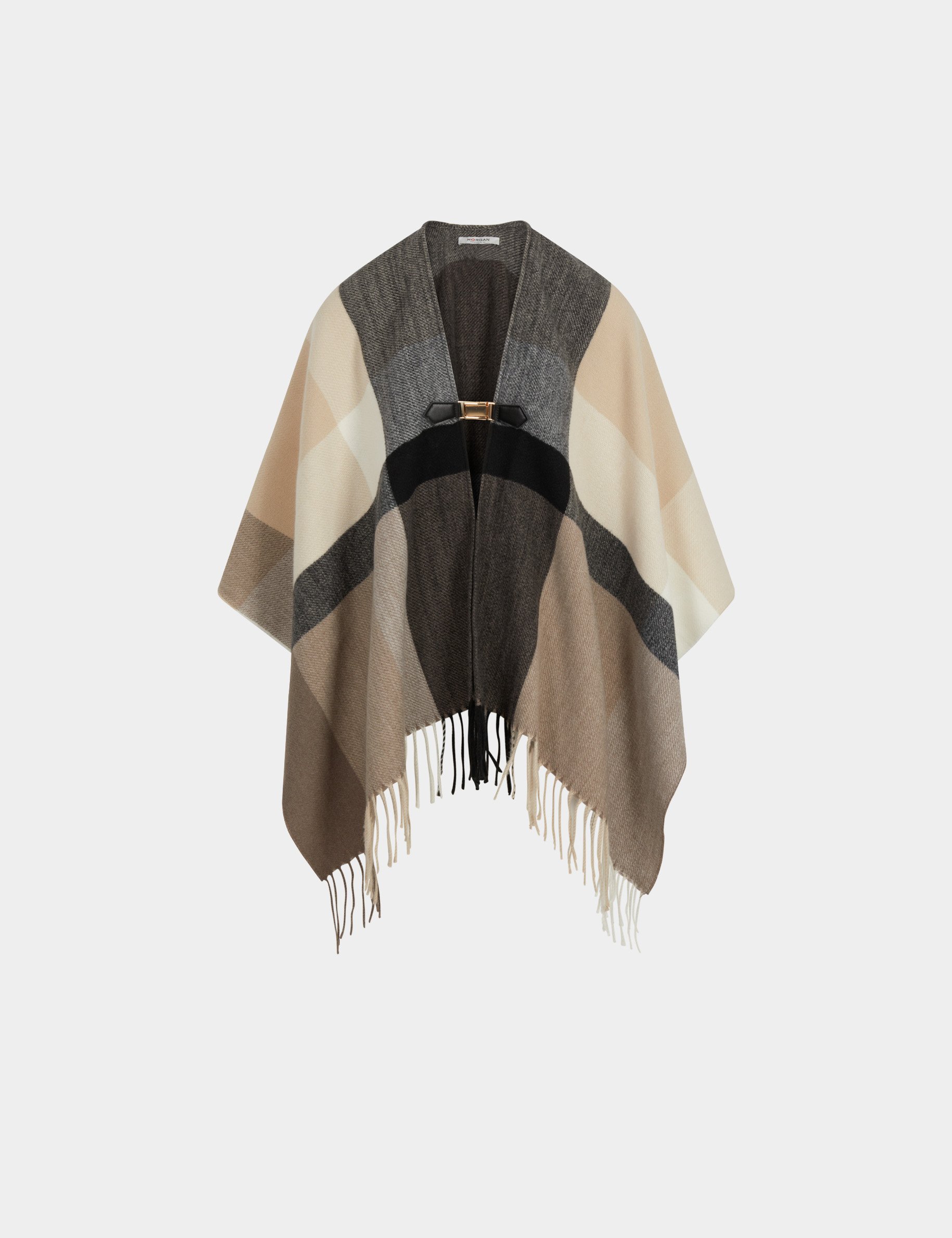 Poncho met open hals meerkleurig vrouw