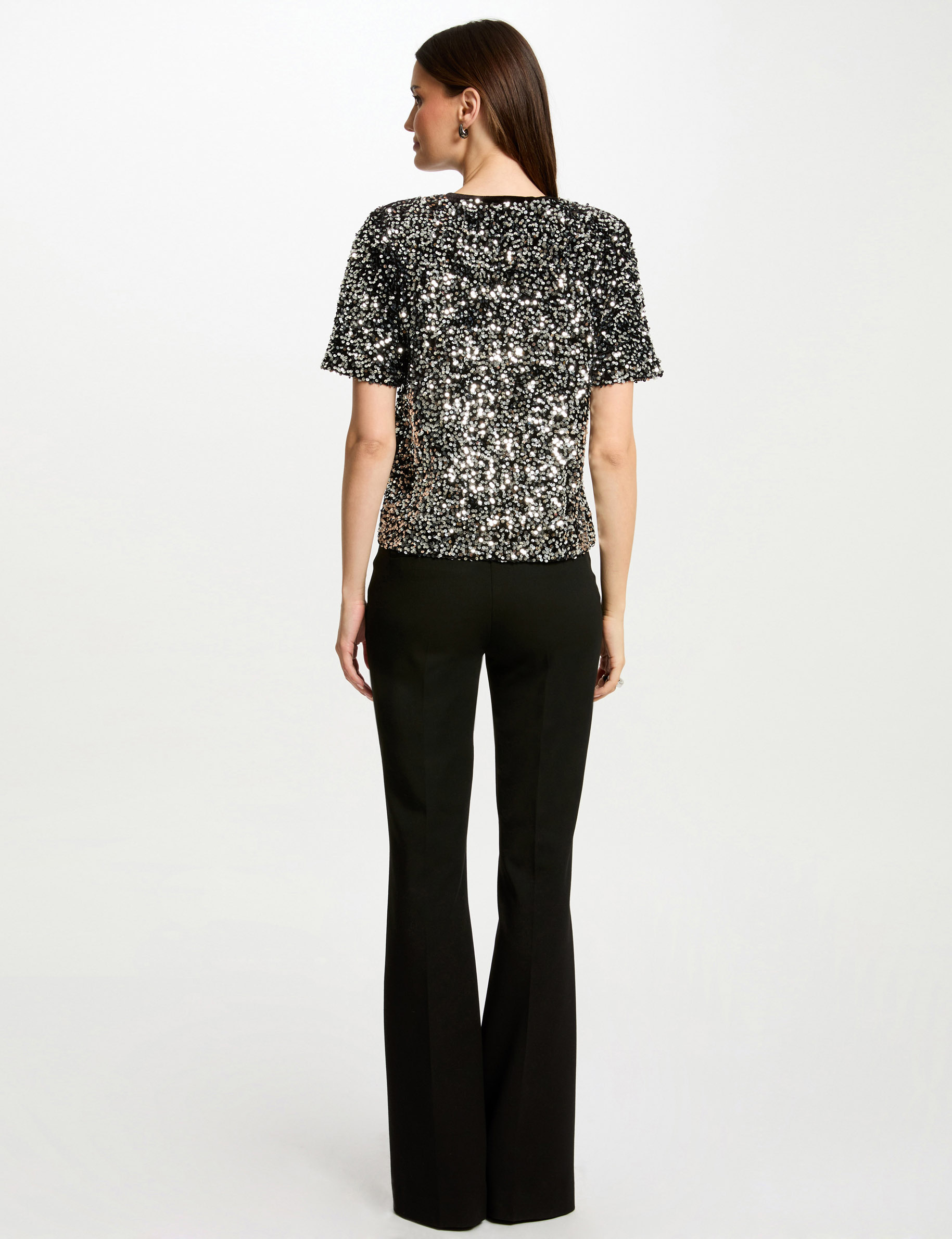 t shirt manches courtes noir femme T-shirt manches courtes noir femme