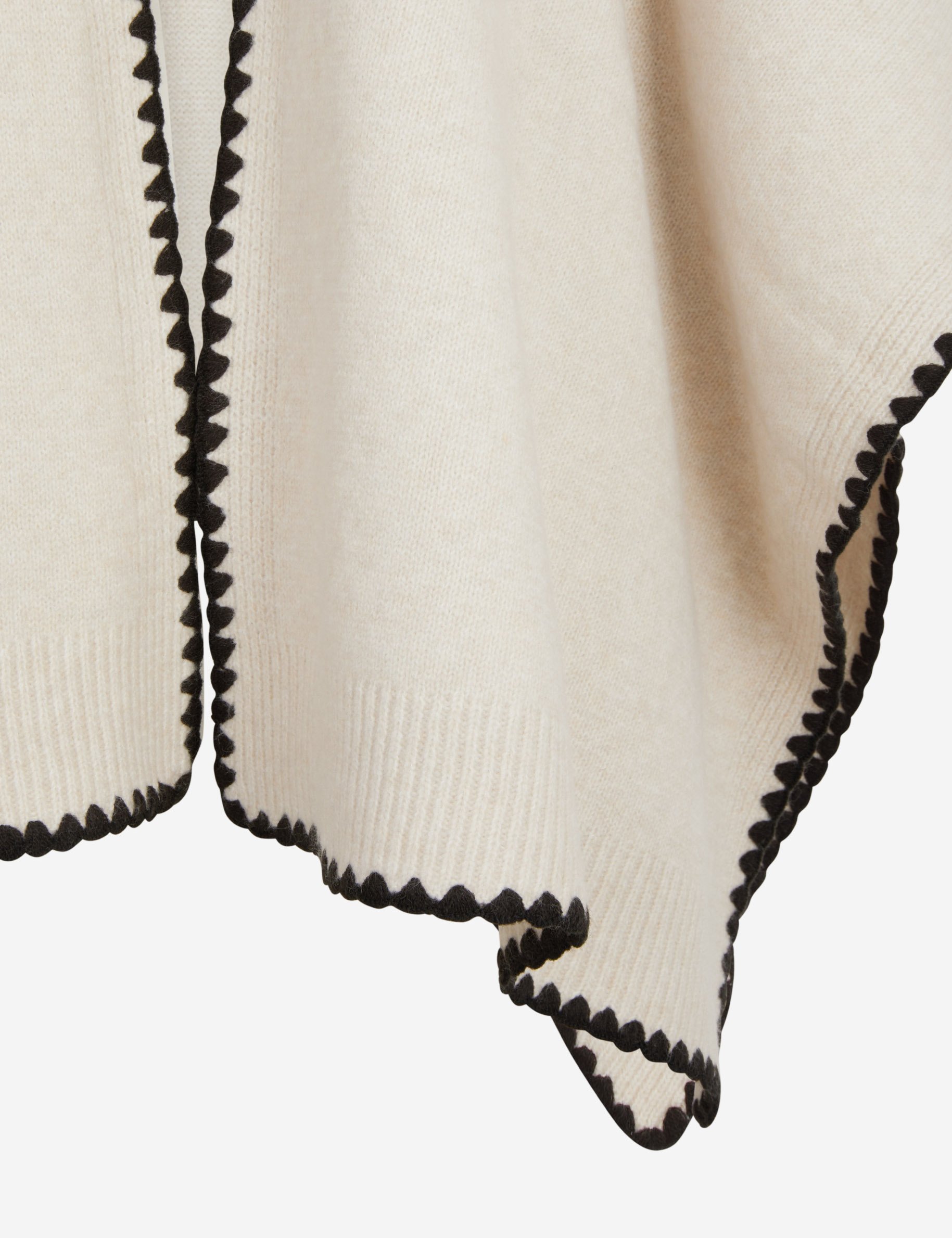 Poncho met open hals beige vrouw
