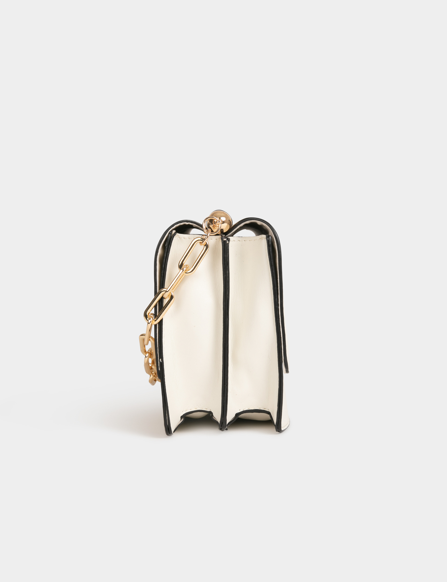 Sac pochette &agrave; anse cha&icirc;ne beige femme