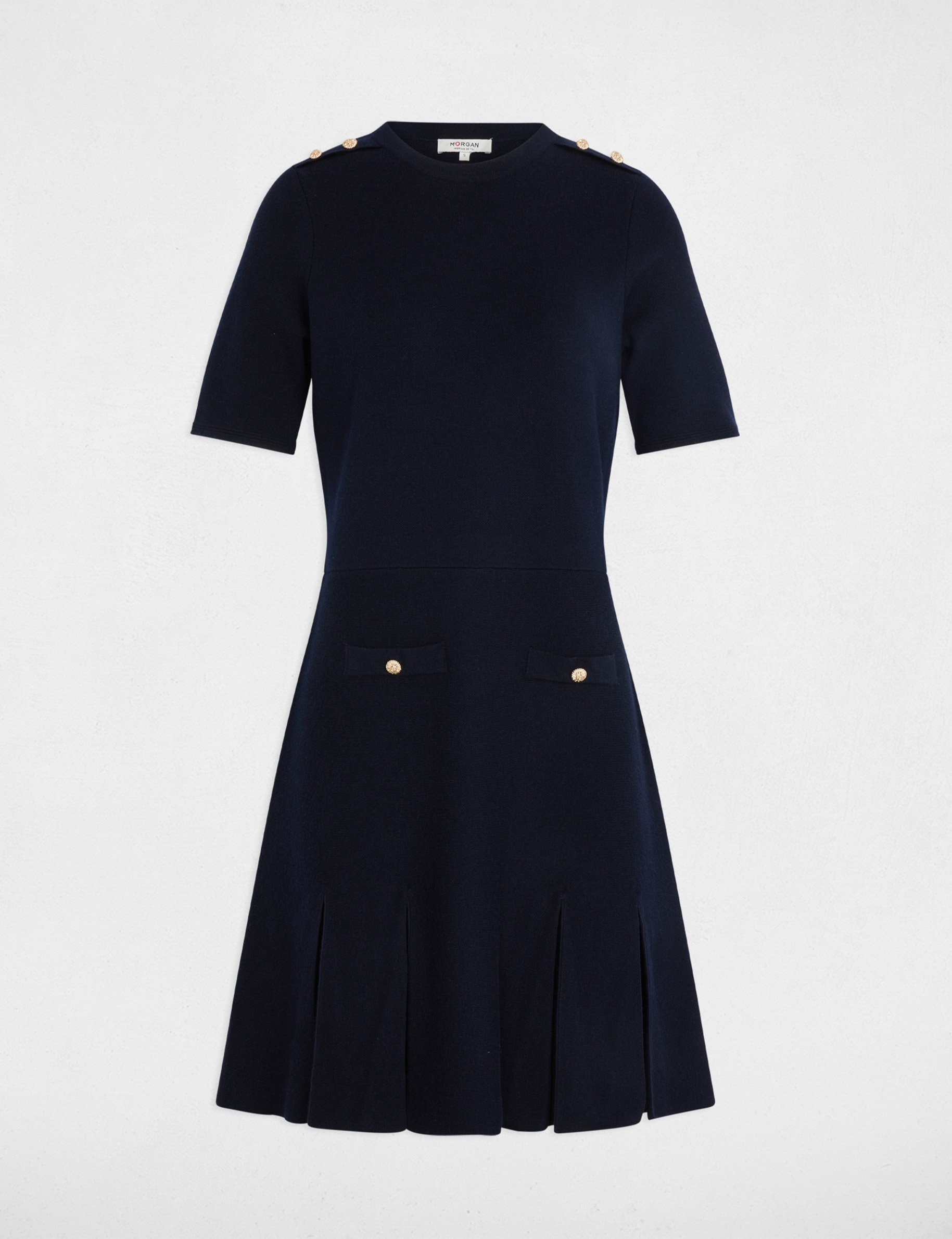 robe courte trapeze bleu marine femme Robe courte trapèze bleu marine femme