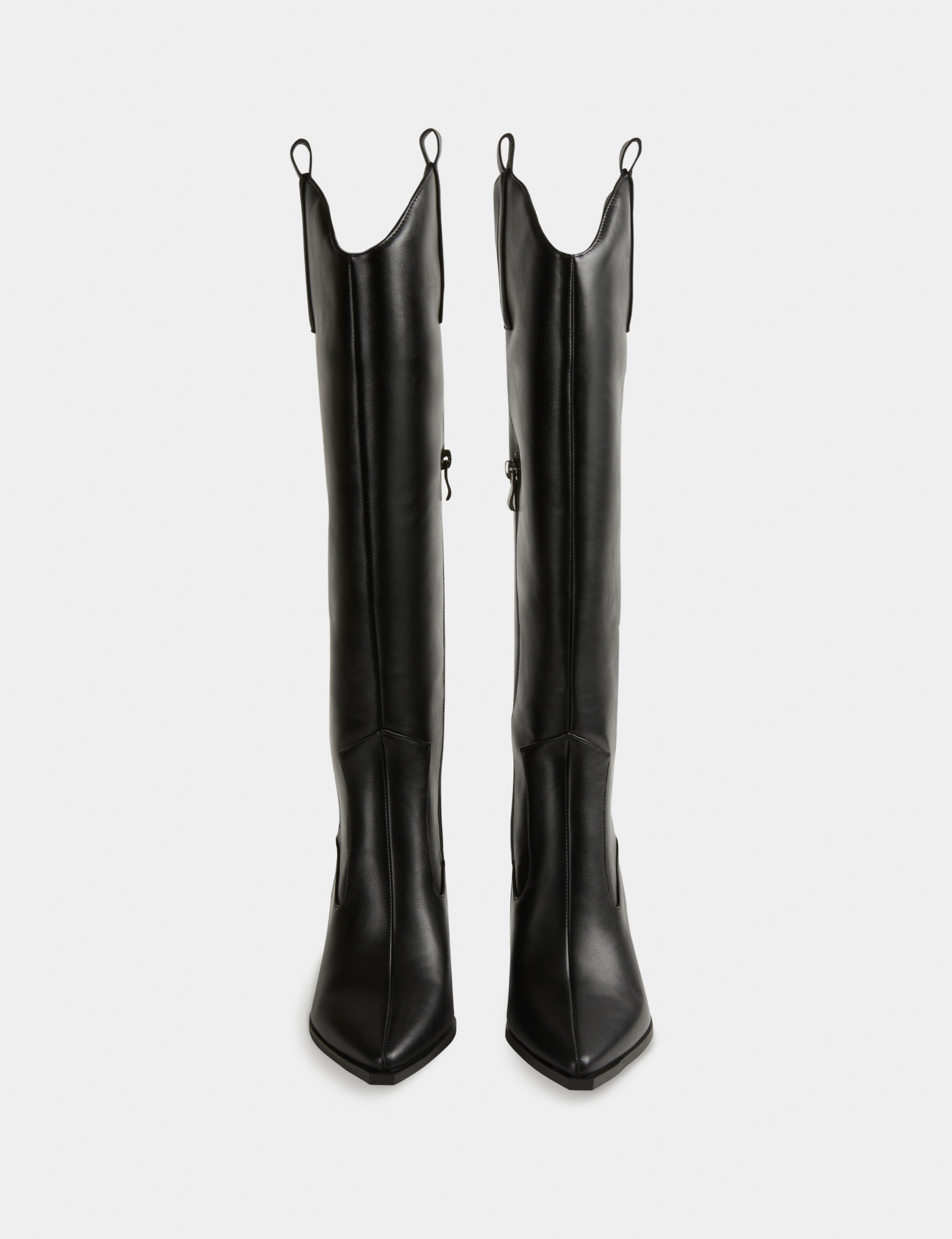 Bottes hautes noires talons outlet