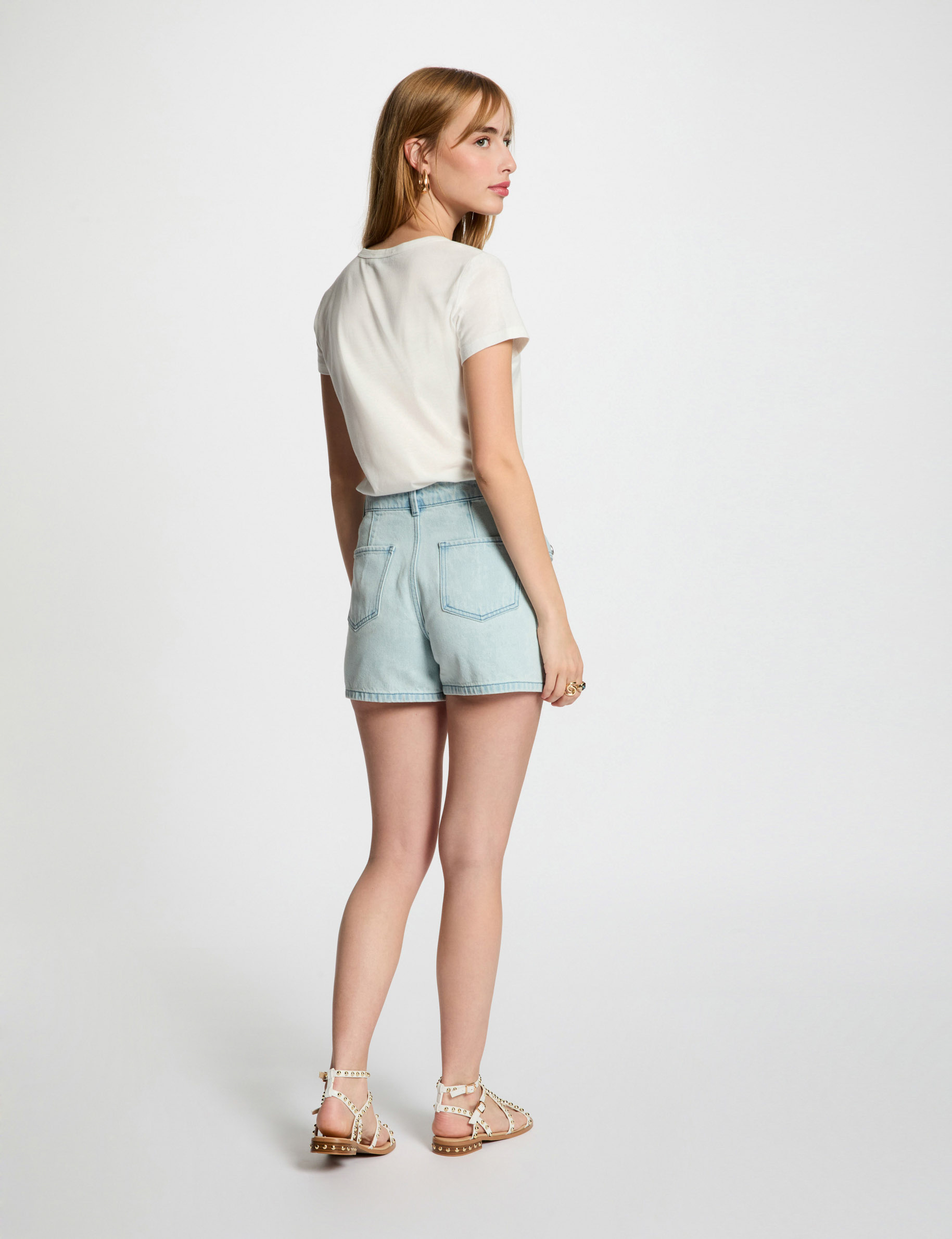 t shirt met korte mouwen helder wit vrouw T-shirt met korte mouwen helder wit vrouw
