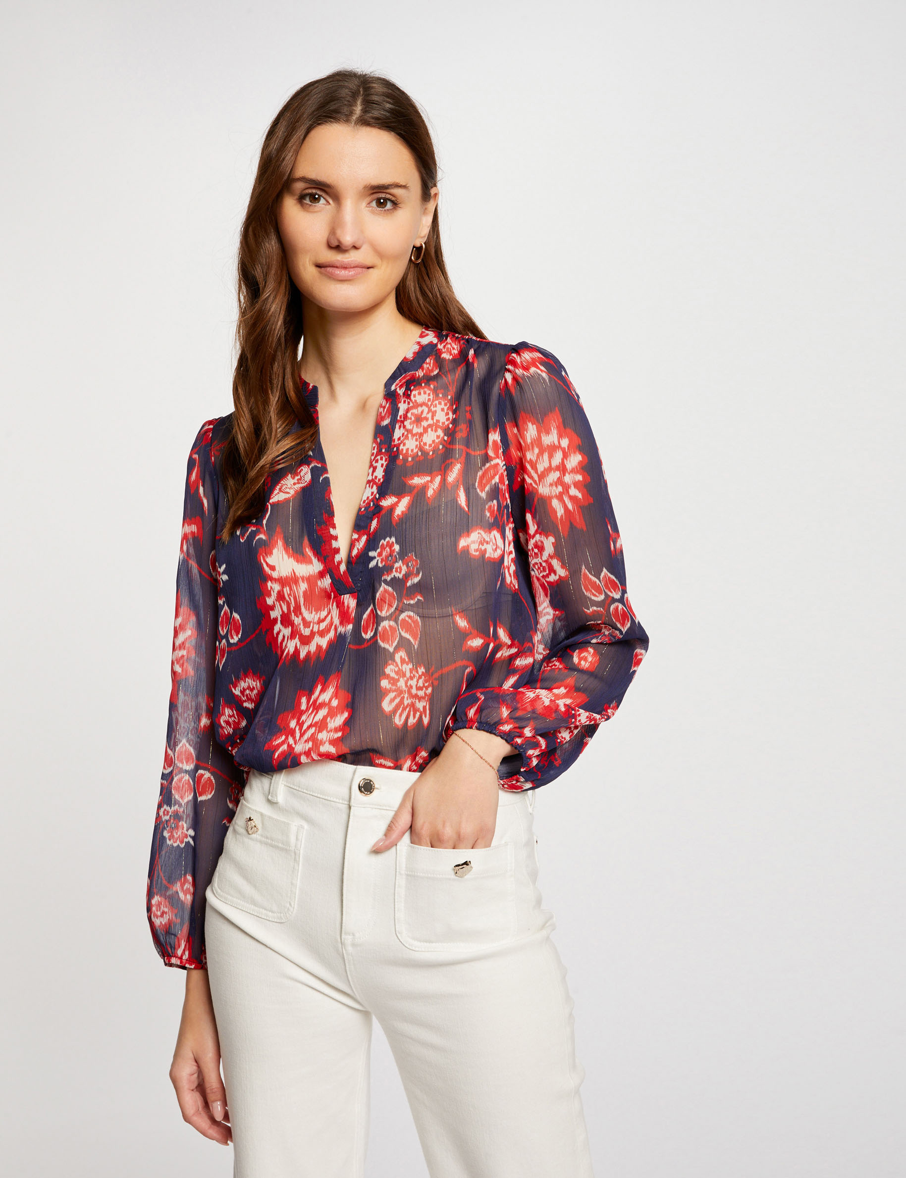 Blouse manches longues multico femme