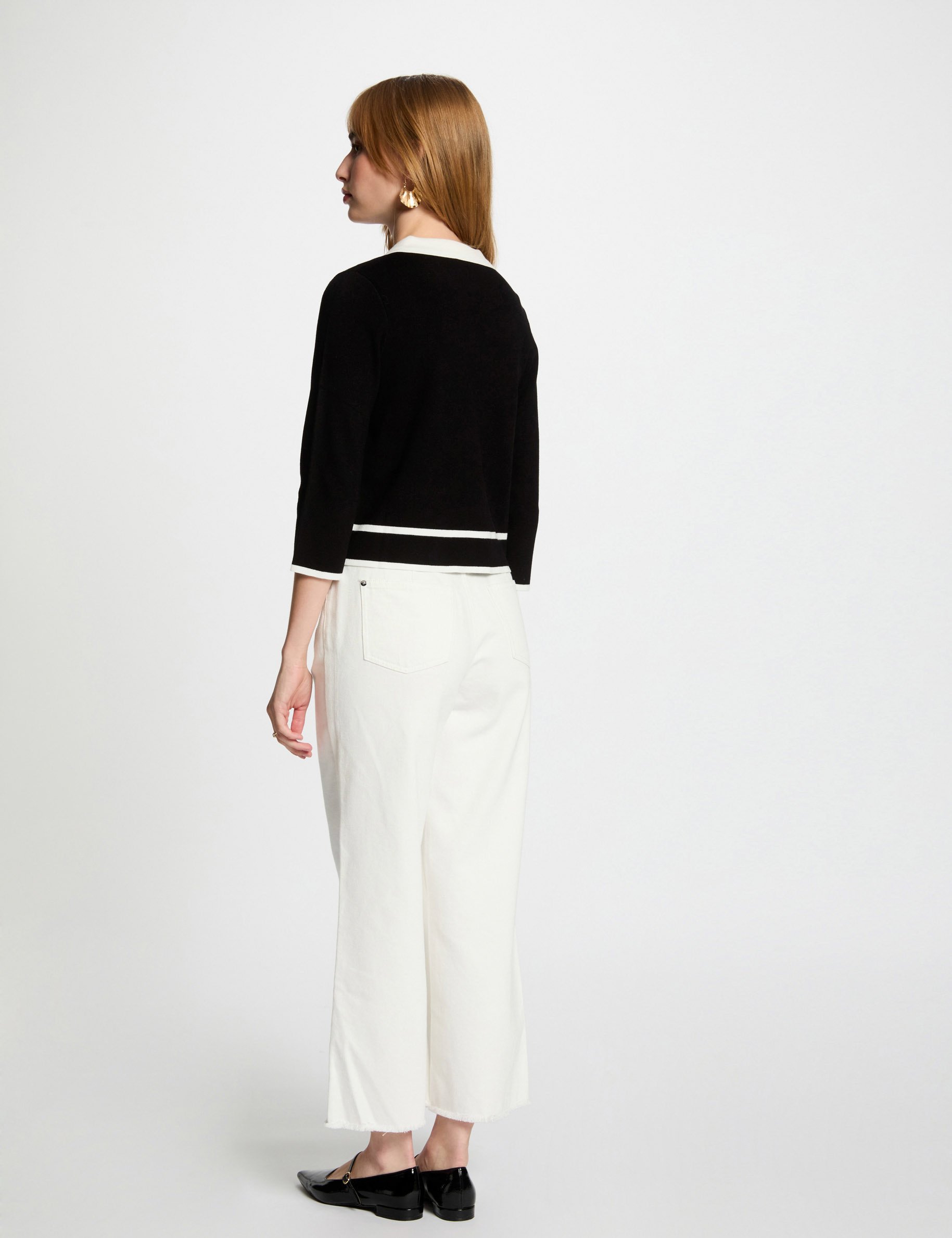 vest met 34 mouwen zwart vrouw Vest met 3/4 mouwen zwart vrouw