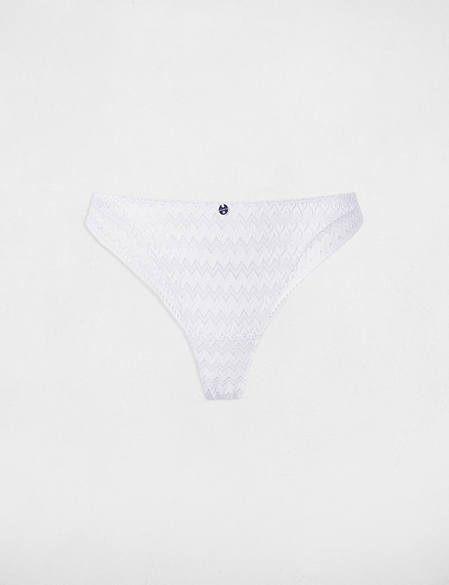 Tanga dentelle blanc femme