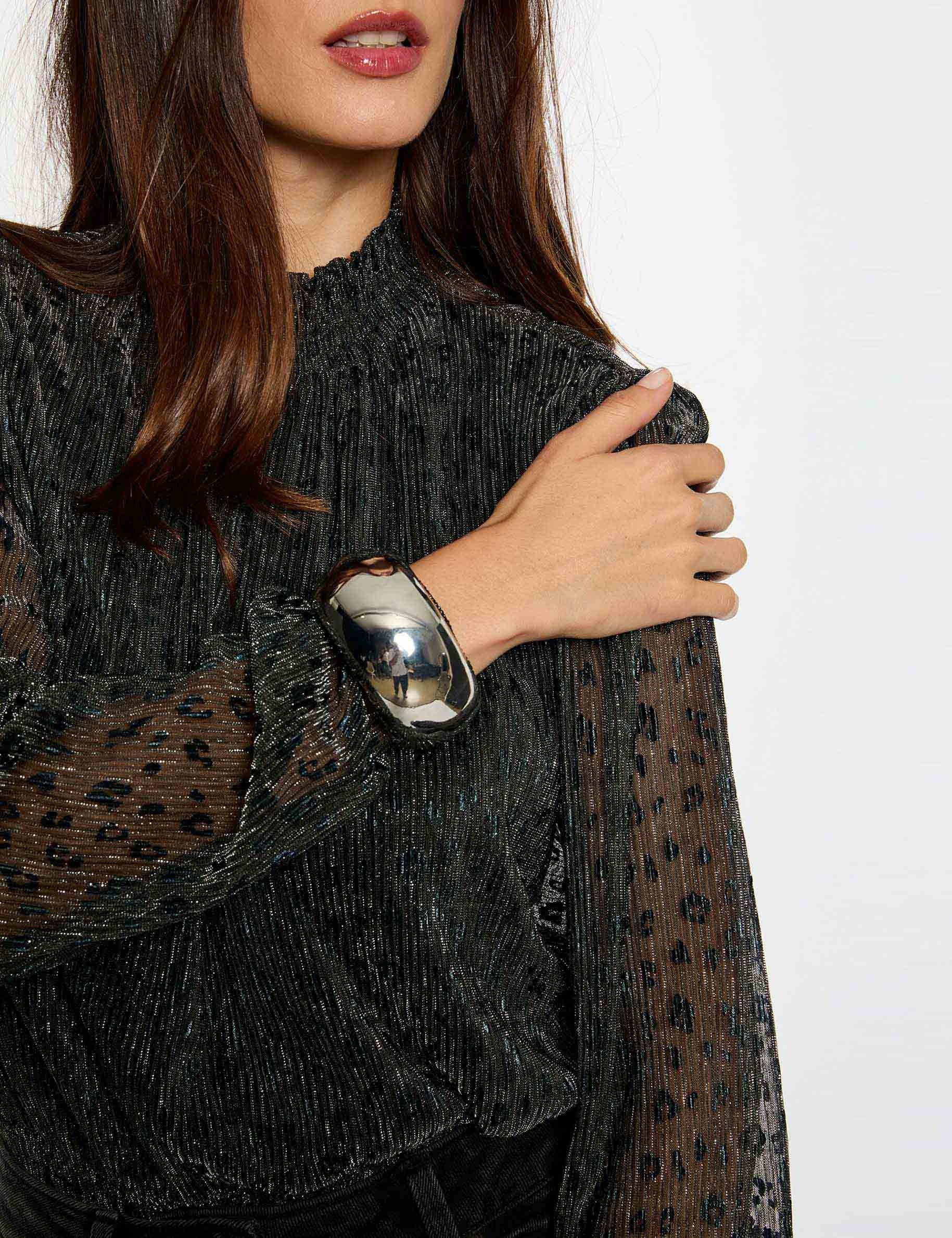 t shirt met opstaande kraag zwart vrouw T-shirt met opstaande kraag zwart vrouw