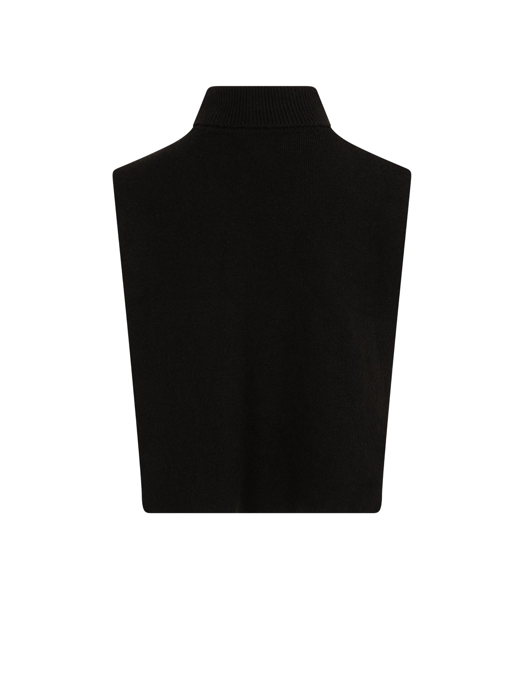 Poncho met strasskraag zwart vrouw