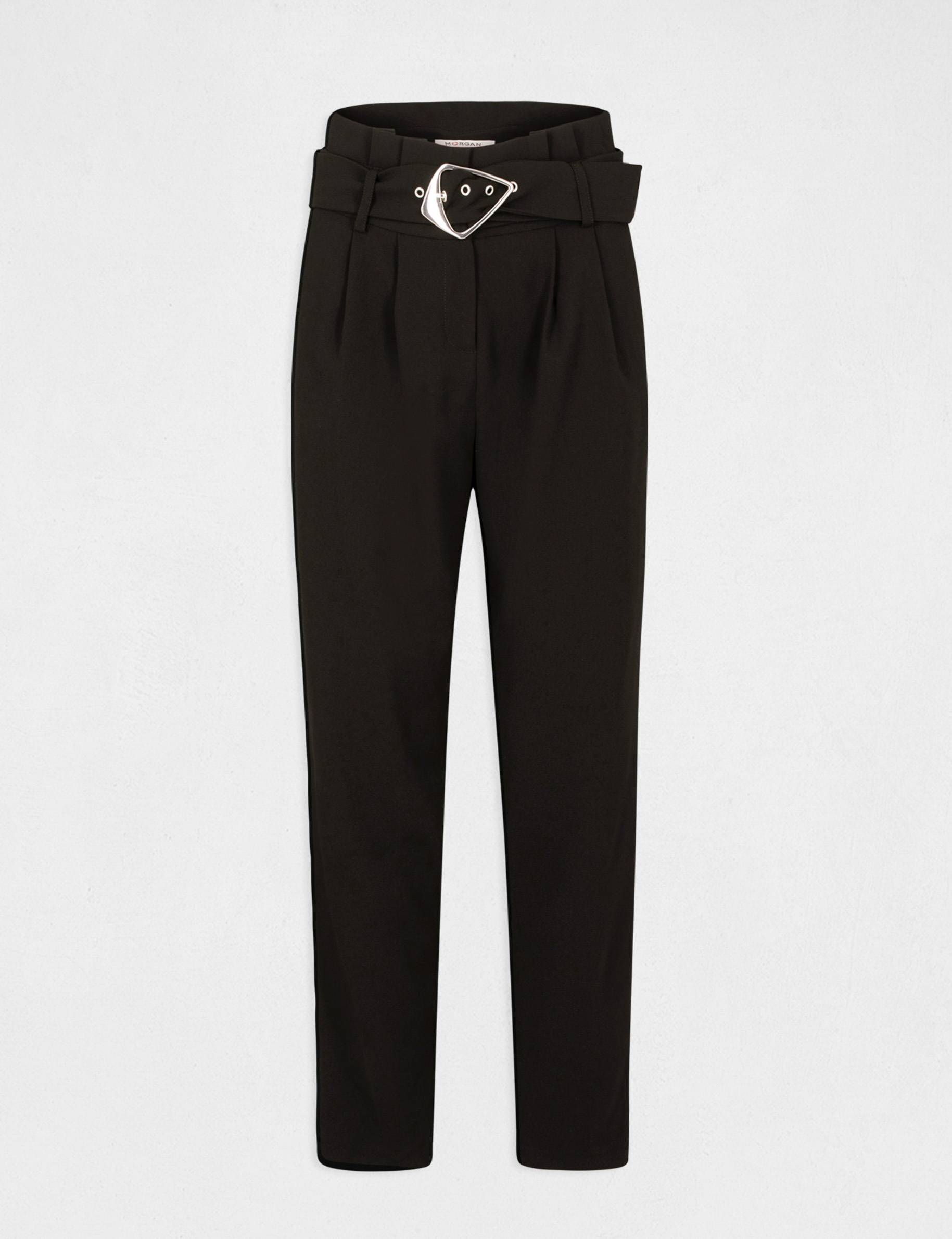 78 paperbag broek zwart vrouw 7/8 paperbag broek zwart vrouw