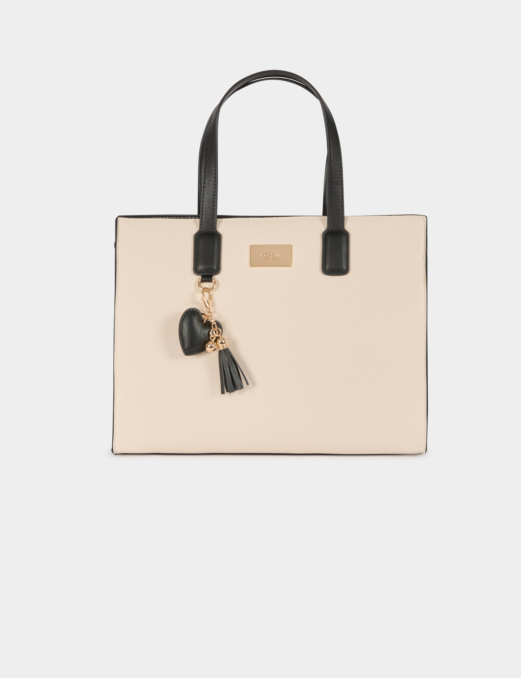 Sac cabas similicuir ivoire femme