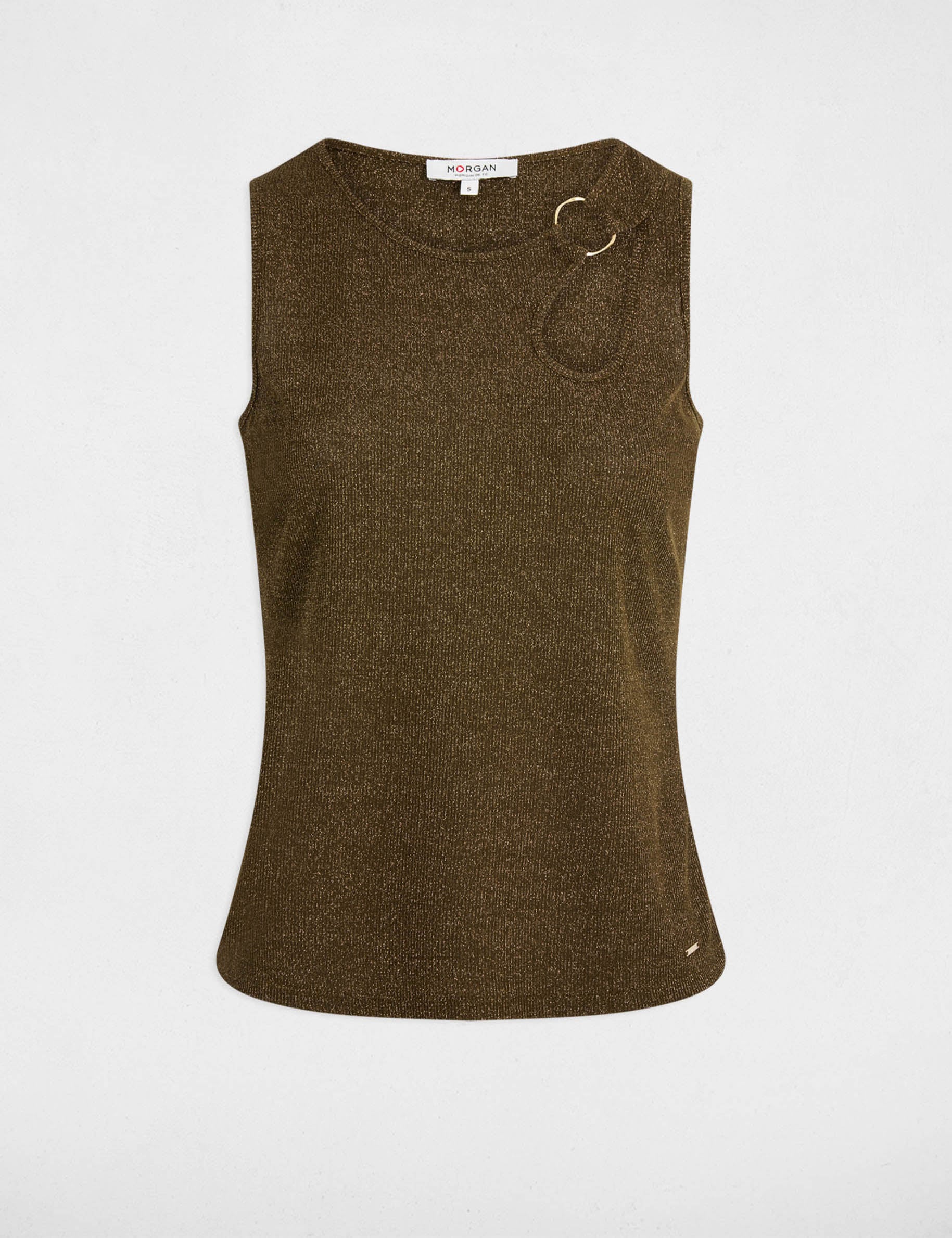 Mouwloze tanktop brons vrouw