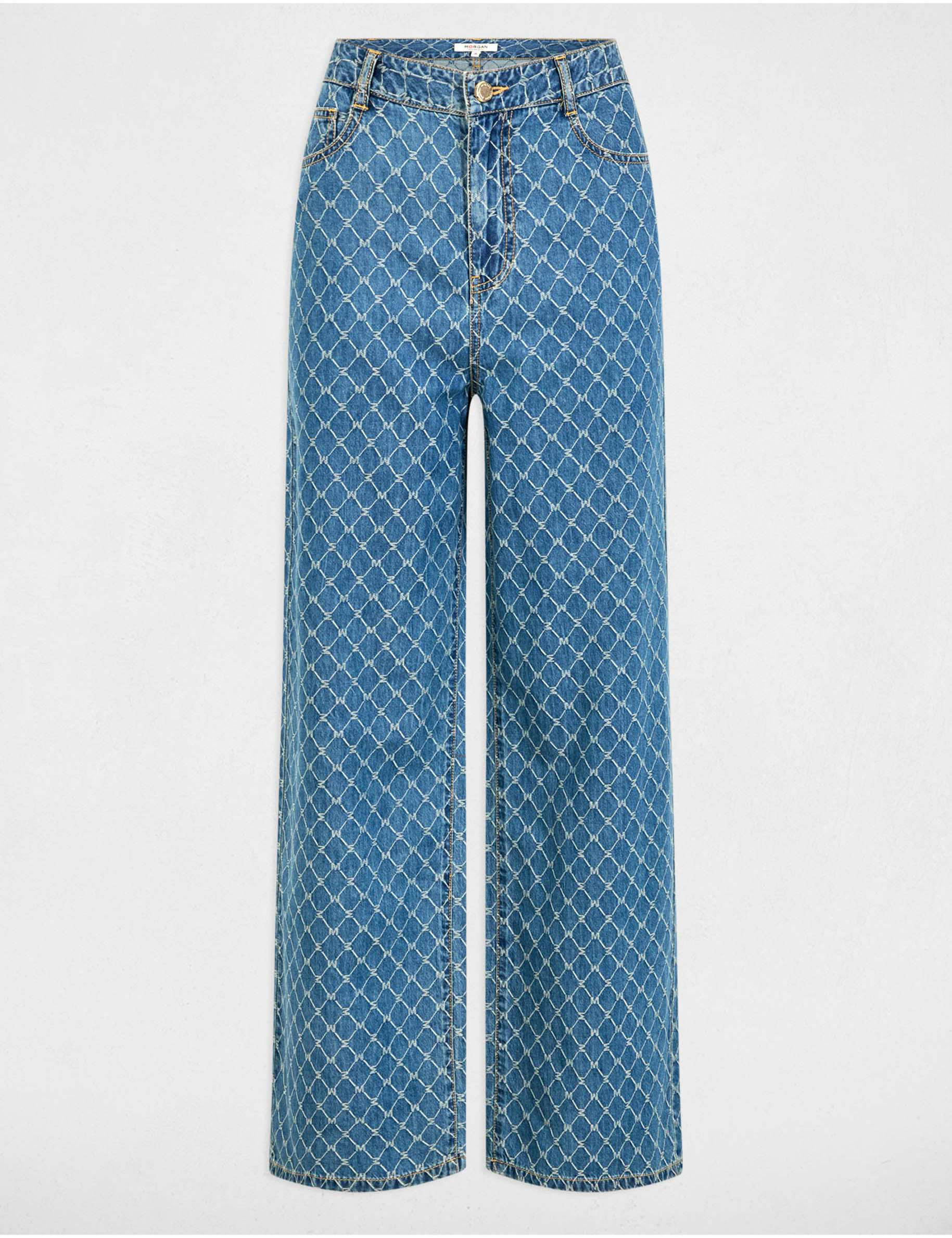 jeans large imprime denim stone femme Jeans large imprimé denim stone femme