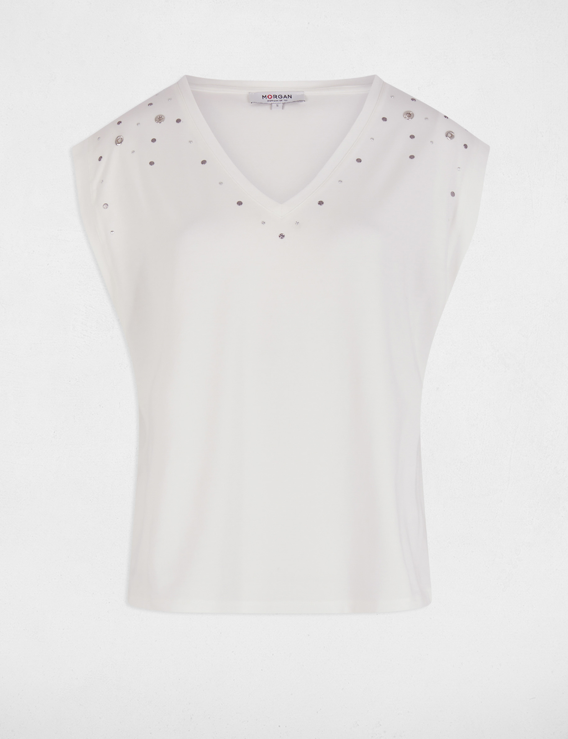 t shirt met korte mouwen helder wit vrouw T-shirt met korte mouwen helder wit vrouw