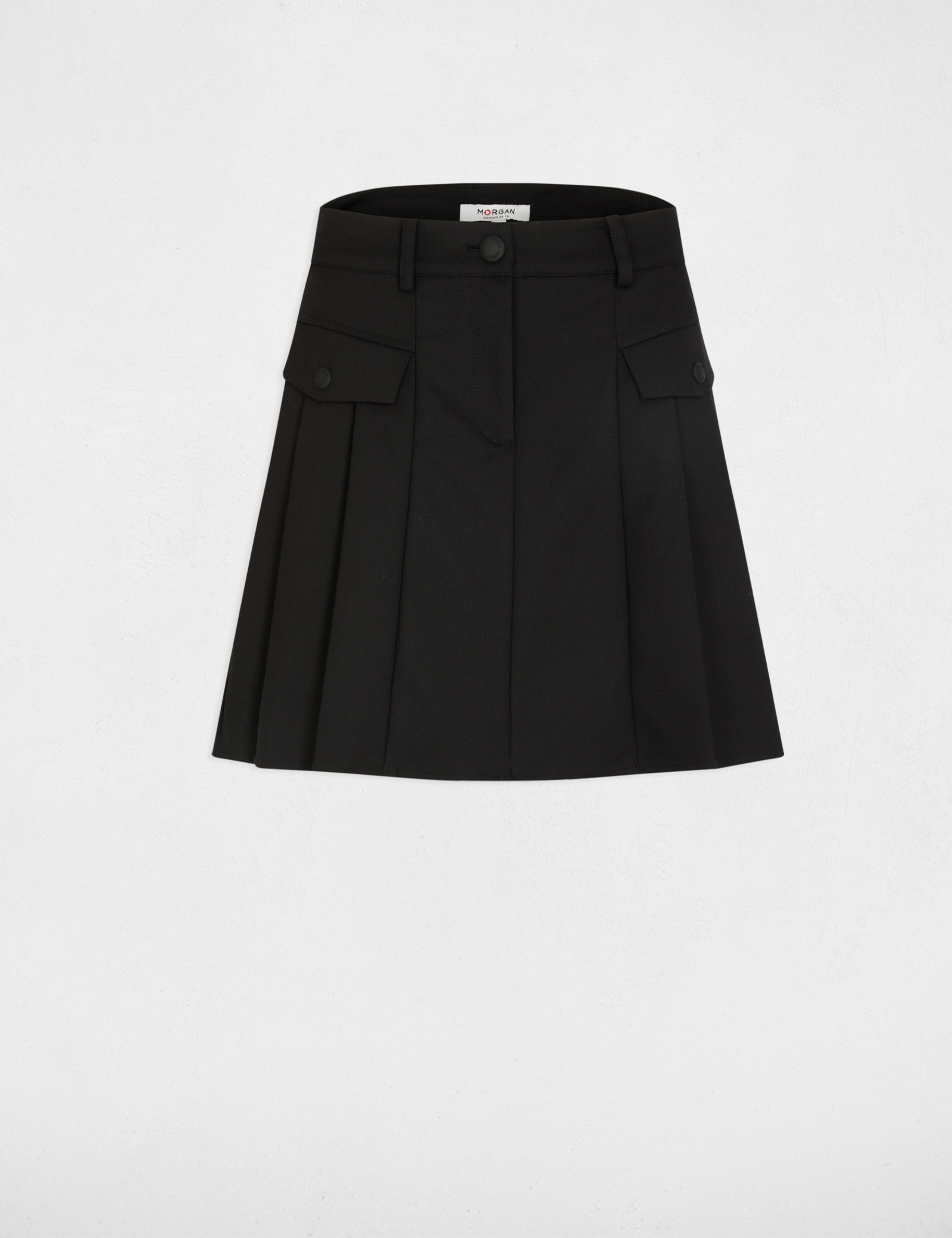 jupe courte plissee noir femme Jupe courte plissée noir femme