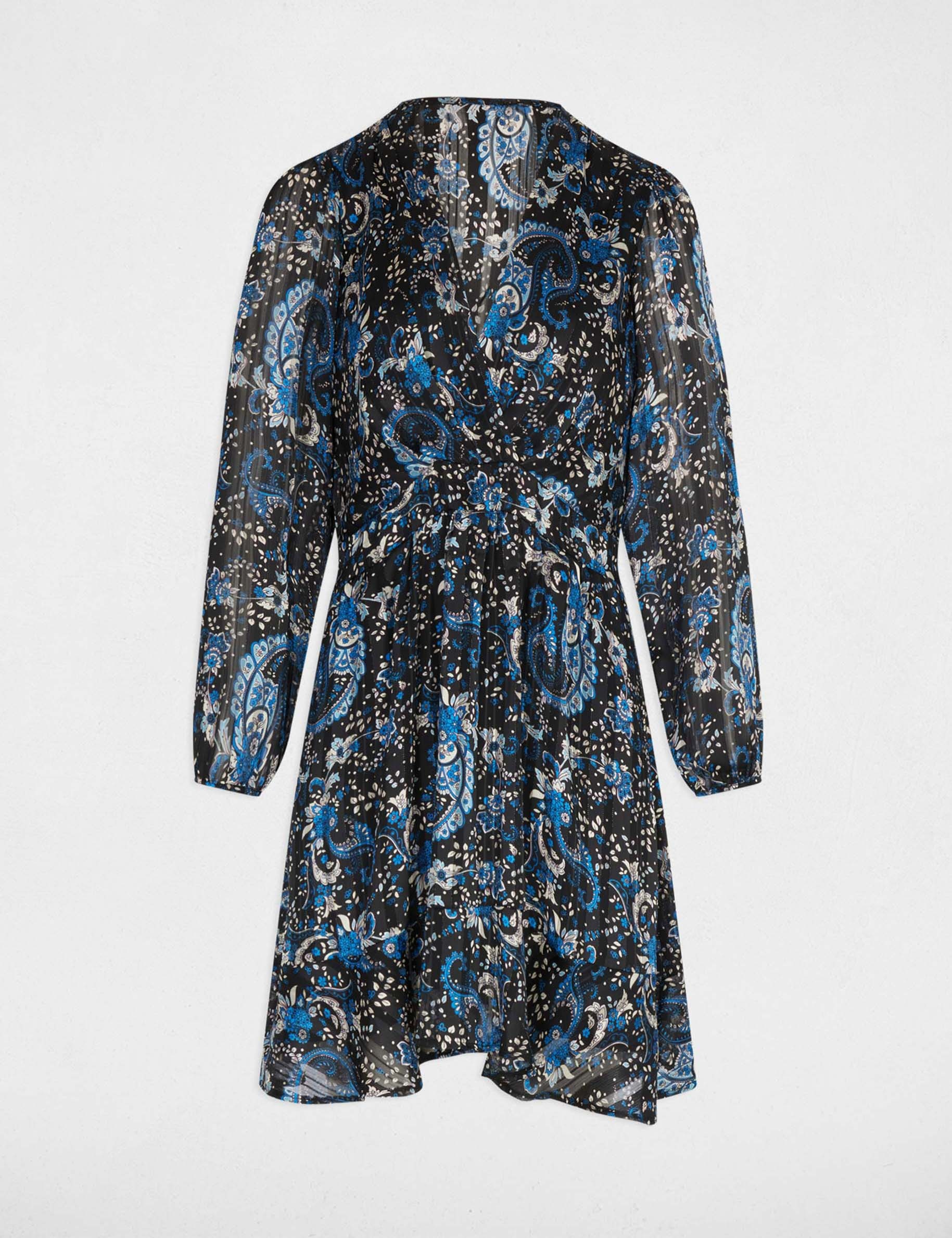 Robe courte cache coeur multicolore femme