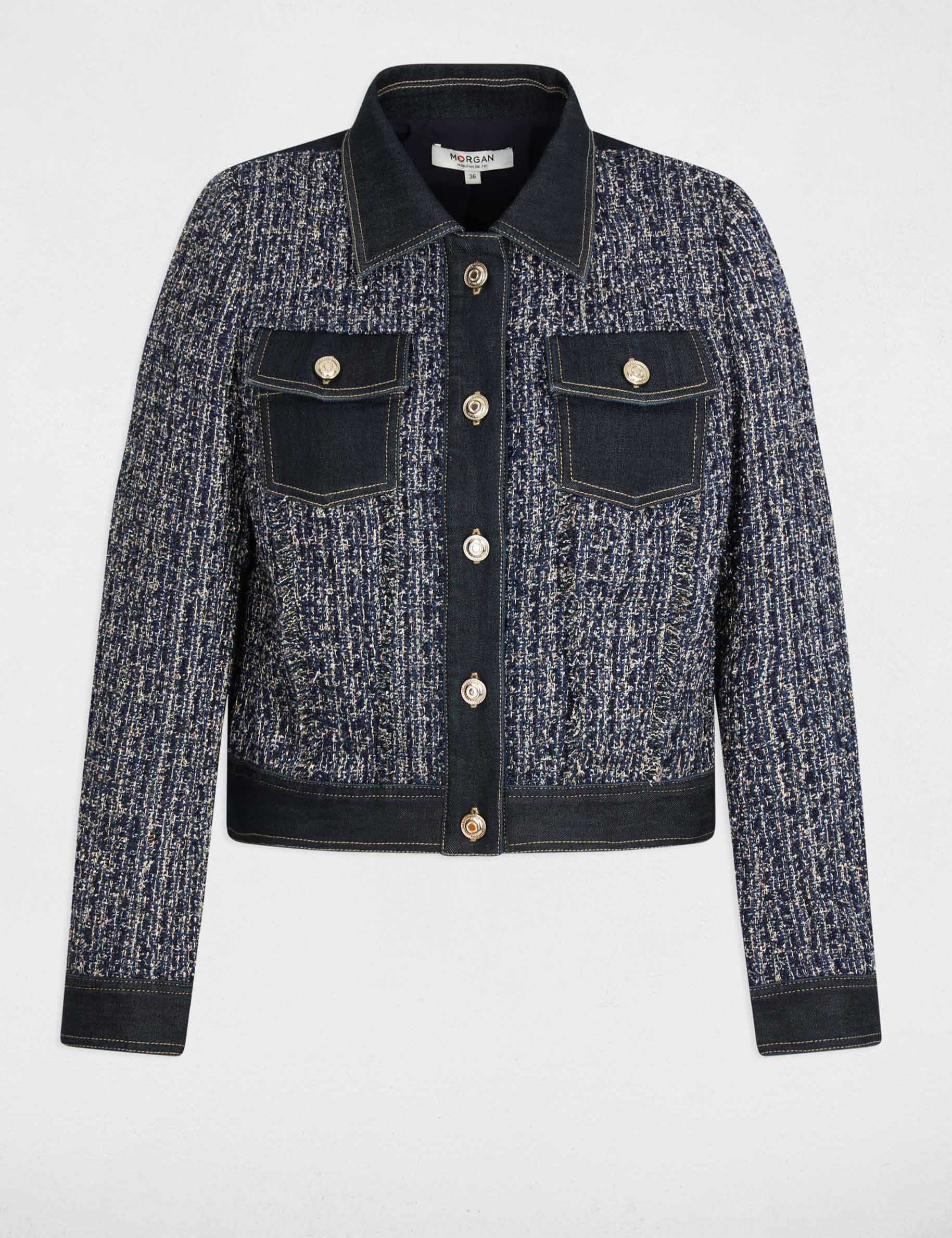 veste courte tweed multicolore femme Veste courte tweed multicolore femme