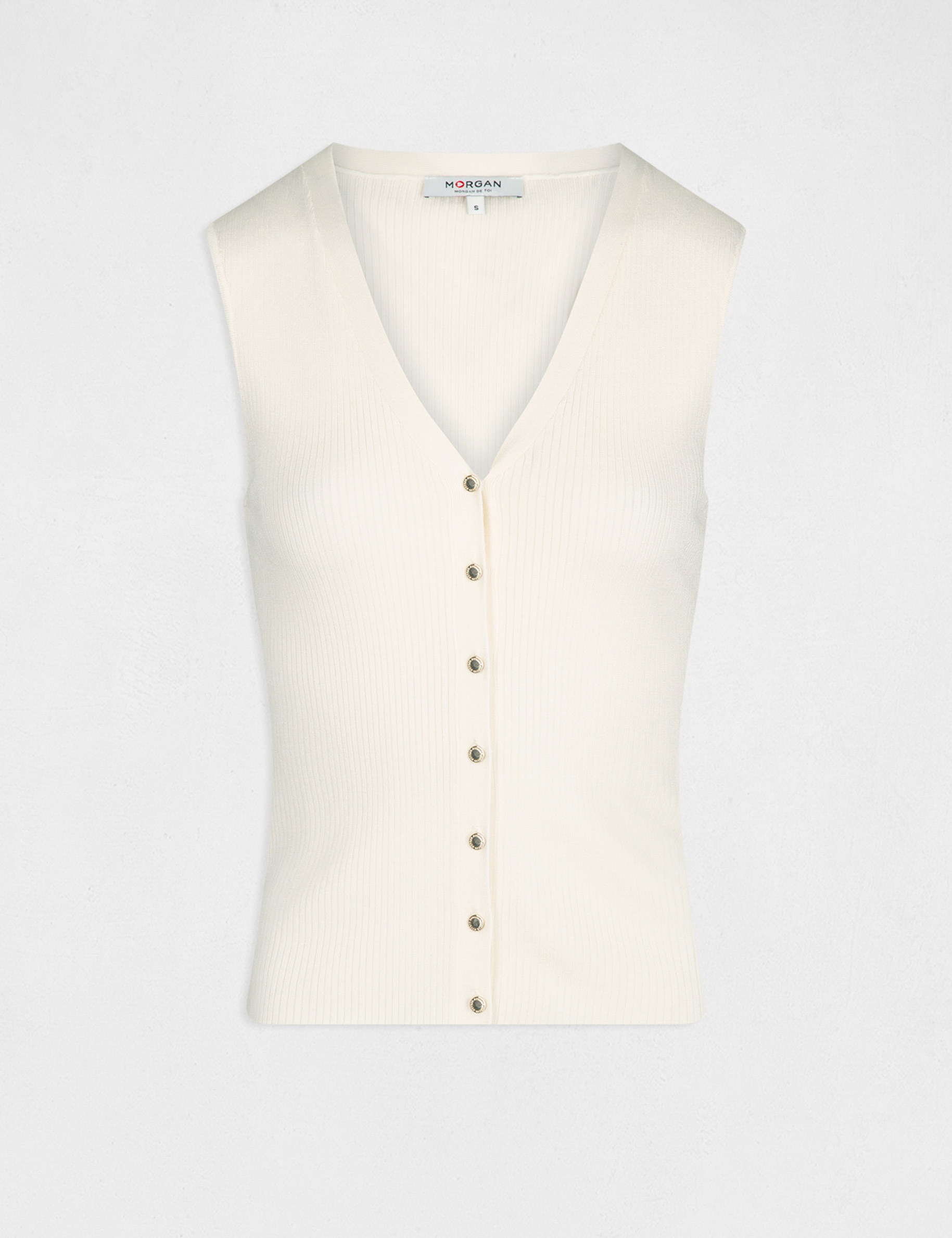 Pull débardeur en tricotage en côte ivoire femme