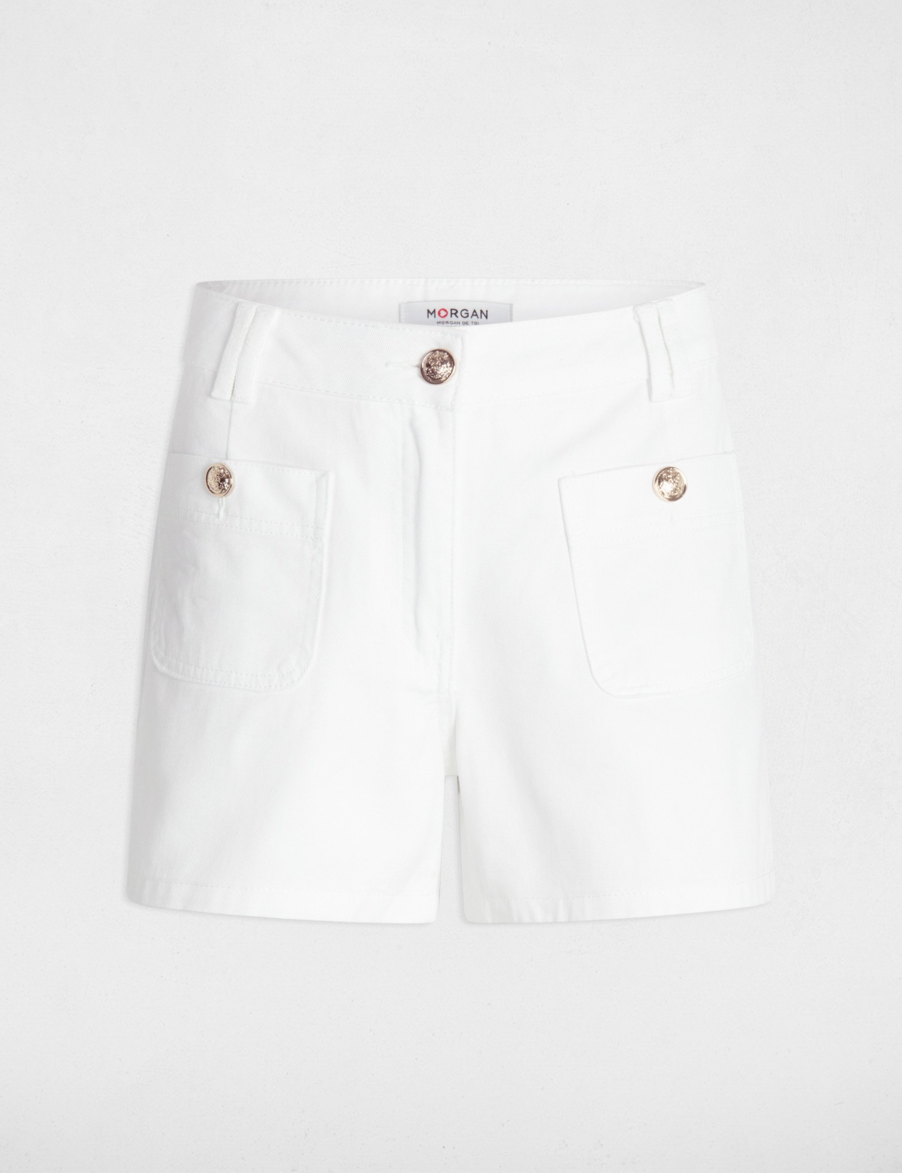 short taille haute en jean blanc femme Short taille haute en jean blanc femme