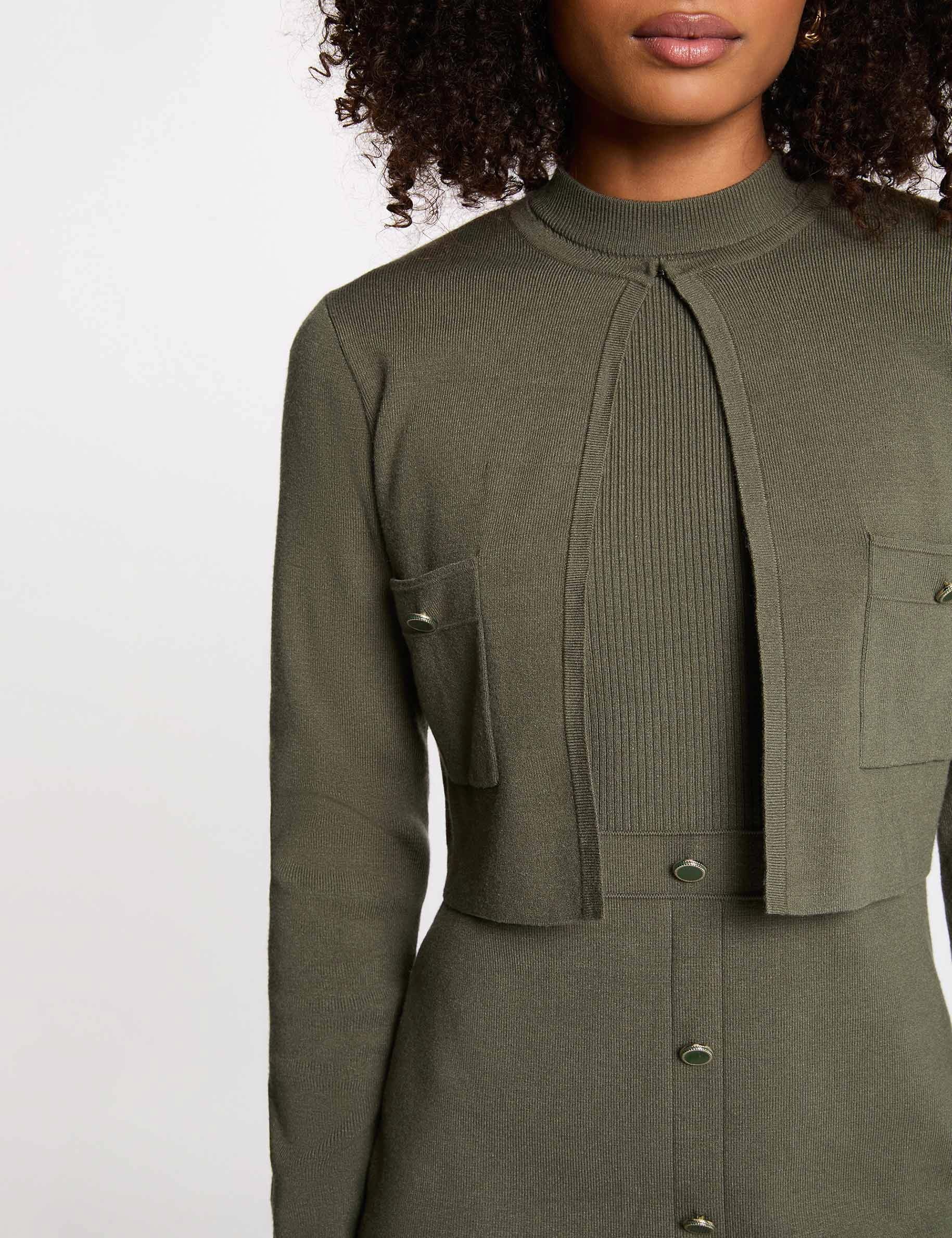 Korte 2-in-1 jurk brons vrouw