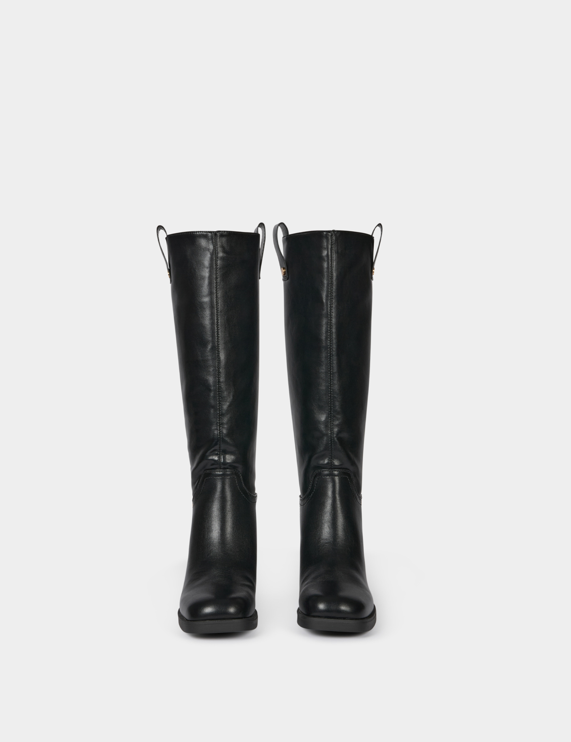 botte a talon similicuir noir femme Botte à talon similicuir noir femme