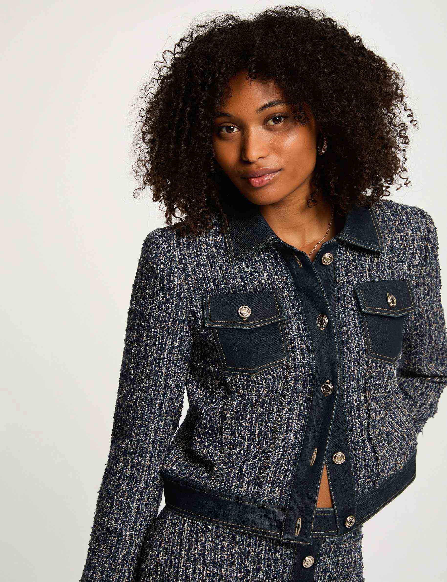 veste courte tweed multicolore femme Veste courte tweed multicolore femme