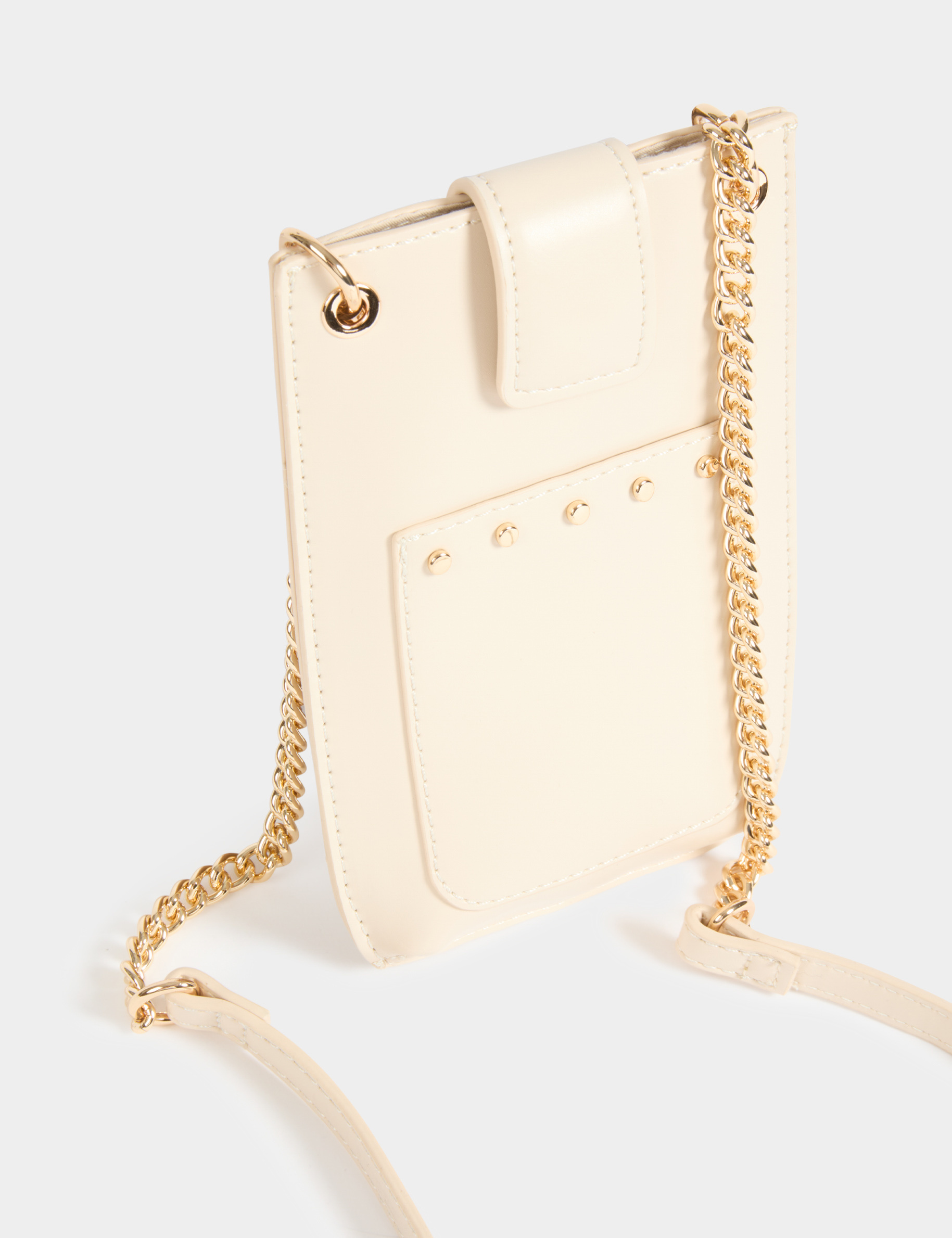 telefoonpouch met studsdetails ivoor vrouw Telefoonpouch met studsdetails ivoor vrouw