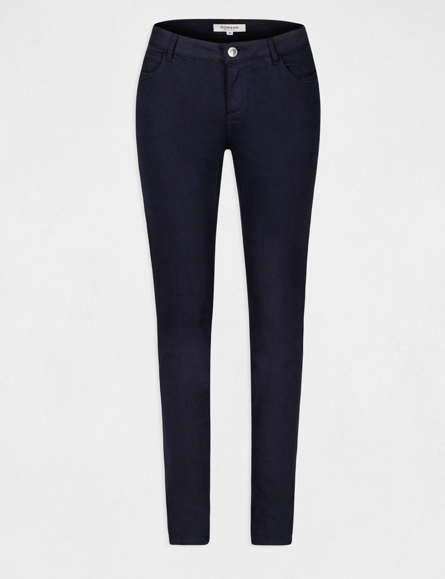 Skinny broek met lage taille marine vrouw