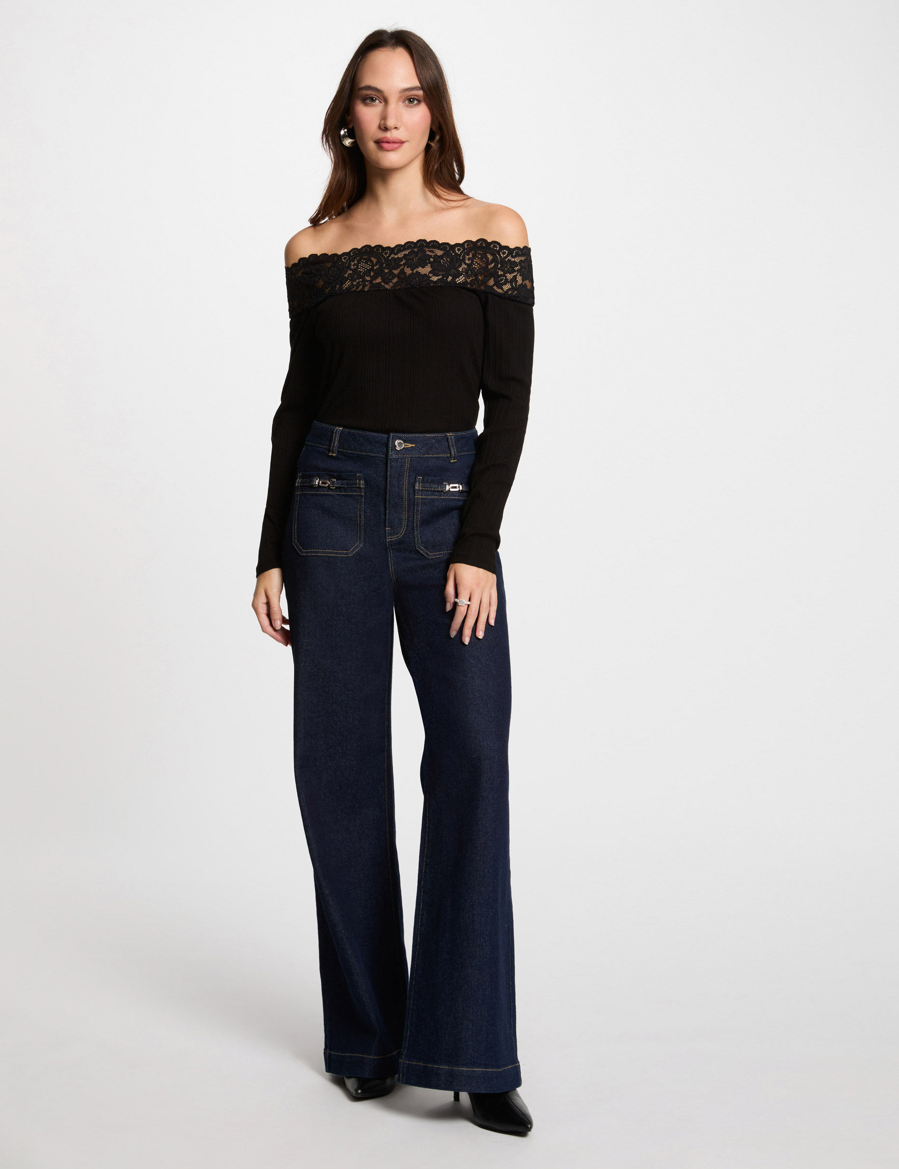 t shirt met lange mouwen zwart vrouw T-shirt met lange mouwen zwart vrouw