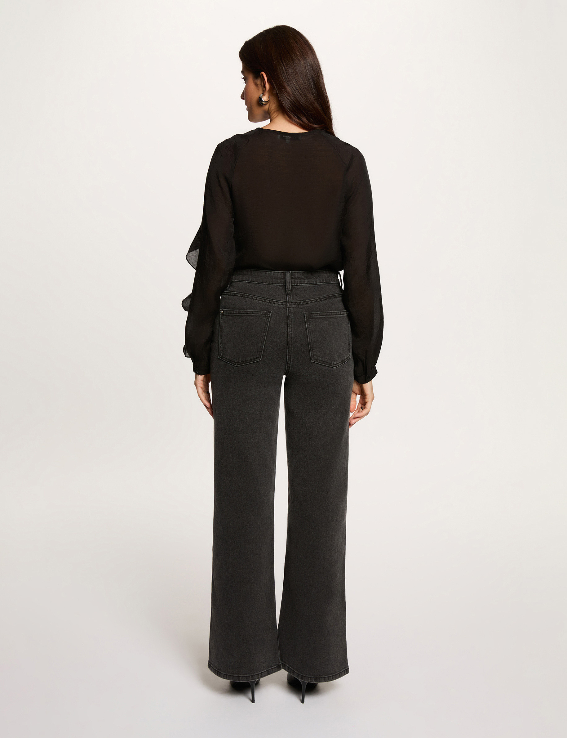 Chemise ajust&eacute;e noir femme