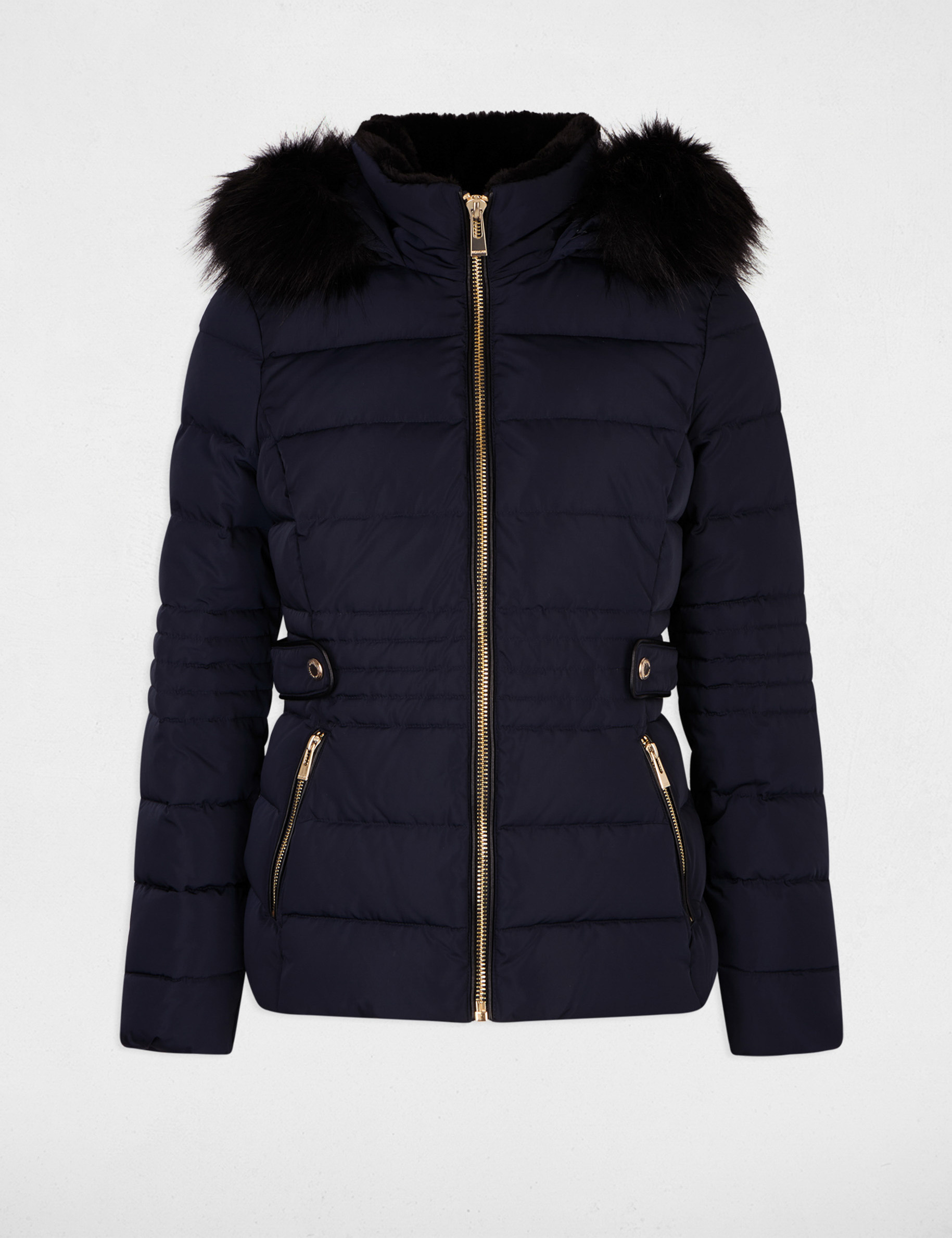 doudoune zippee a capuche marine femme Doudoune zippée à capuche marine femme