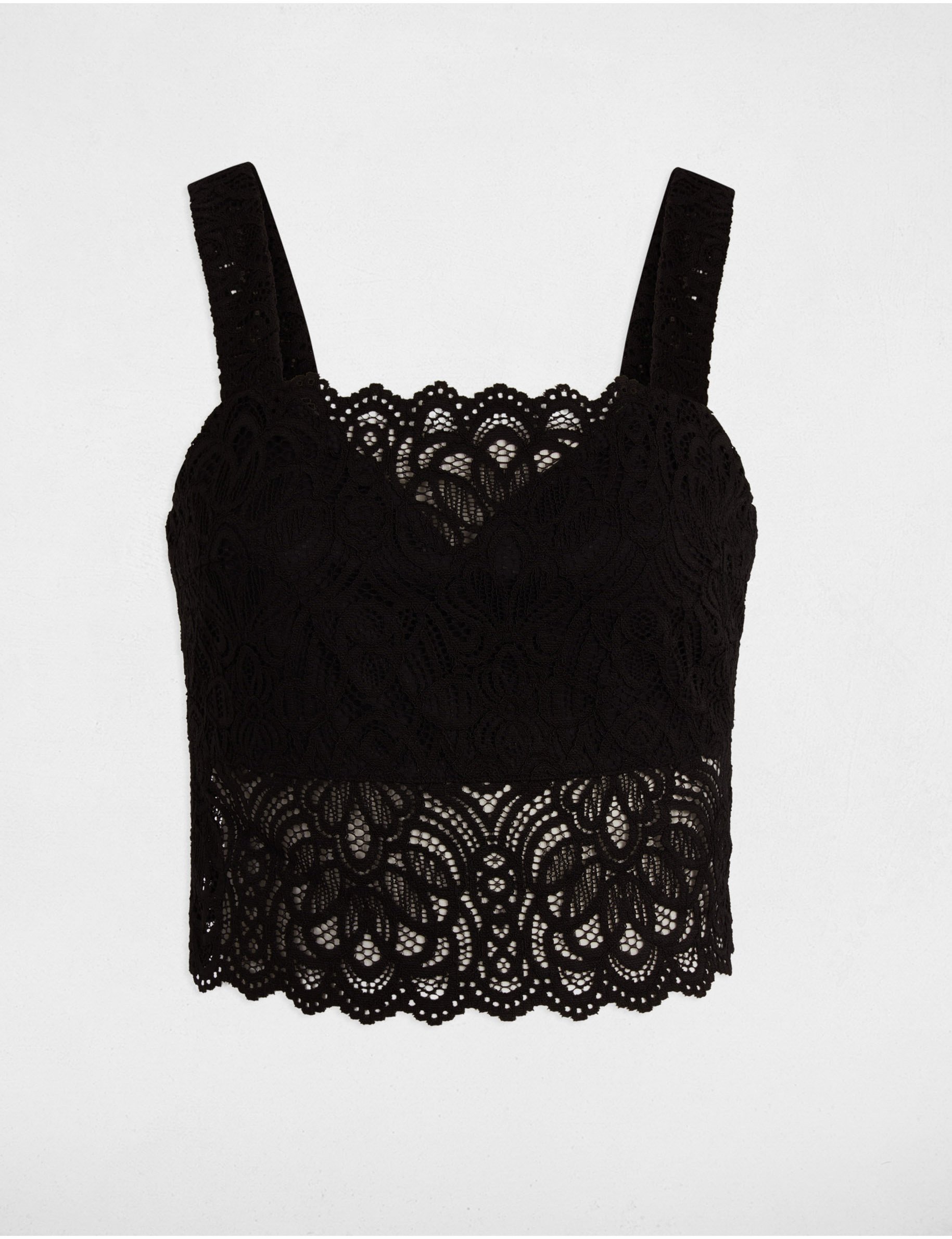 debardeur bretelles larges noir femme Débardeur bretelles larges noir femme