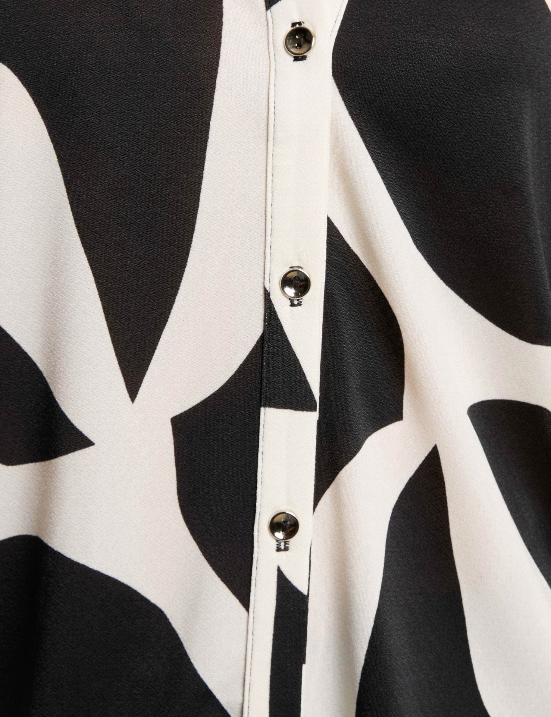 t shirt met omgeslagen kraag helder wit vrouw null