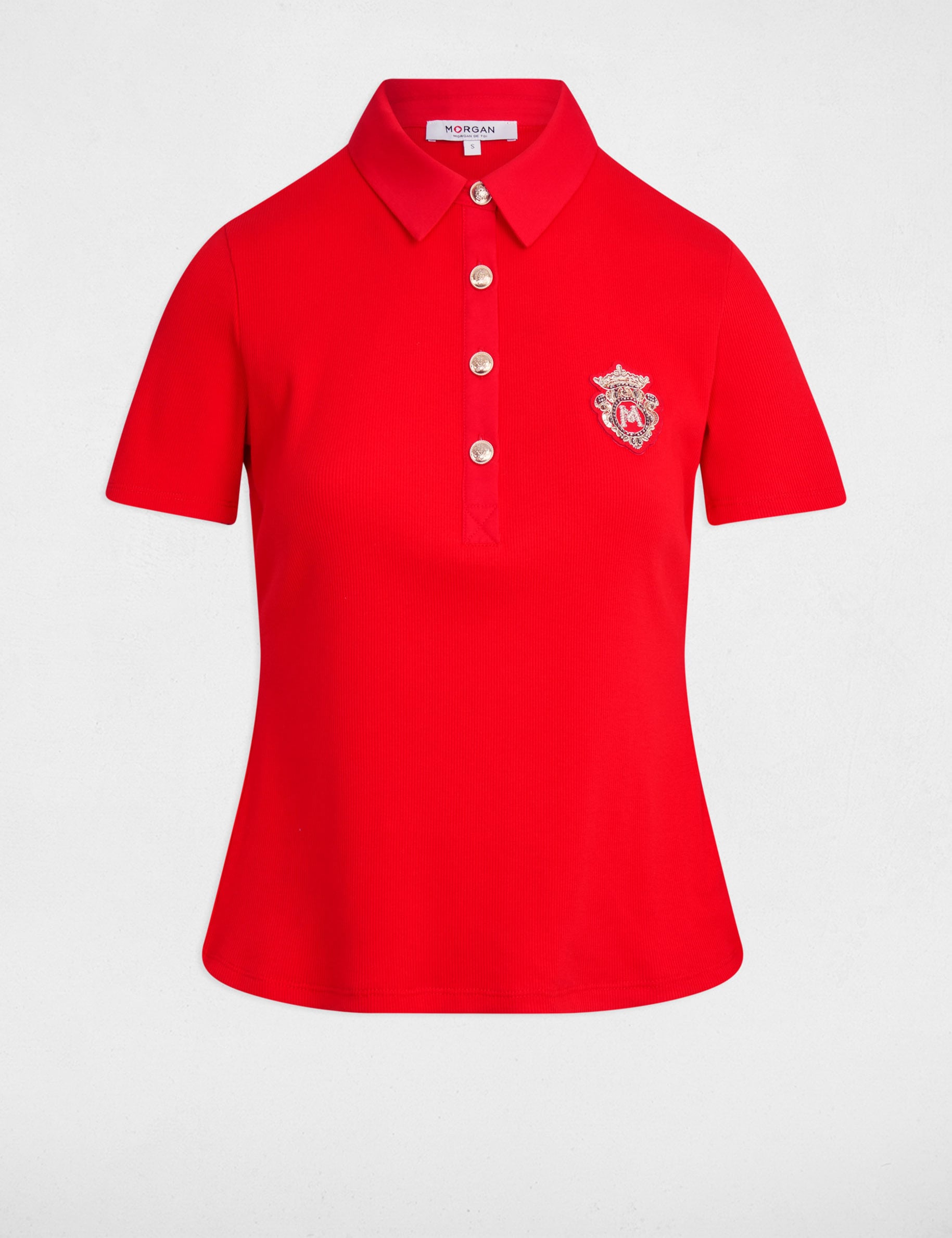 T-shirt met korte mouwen fel red vrouw