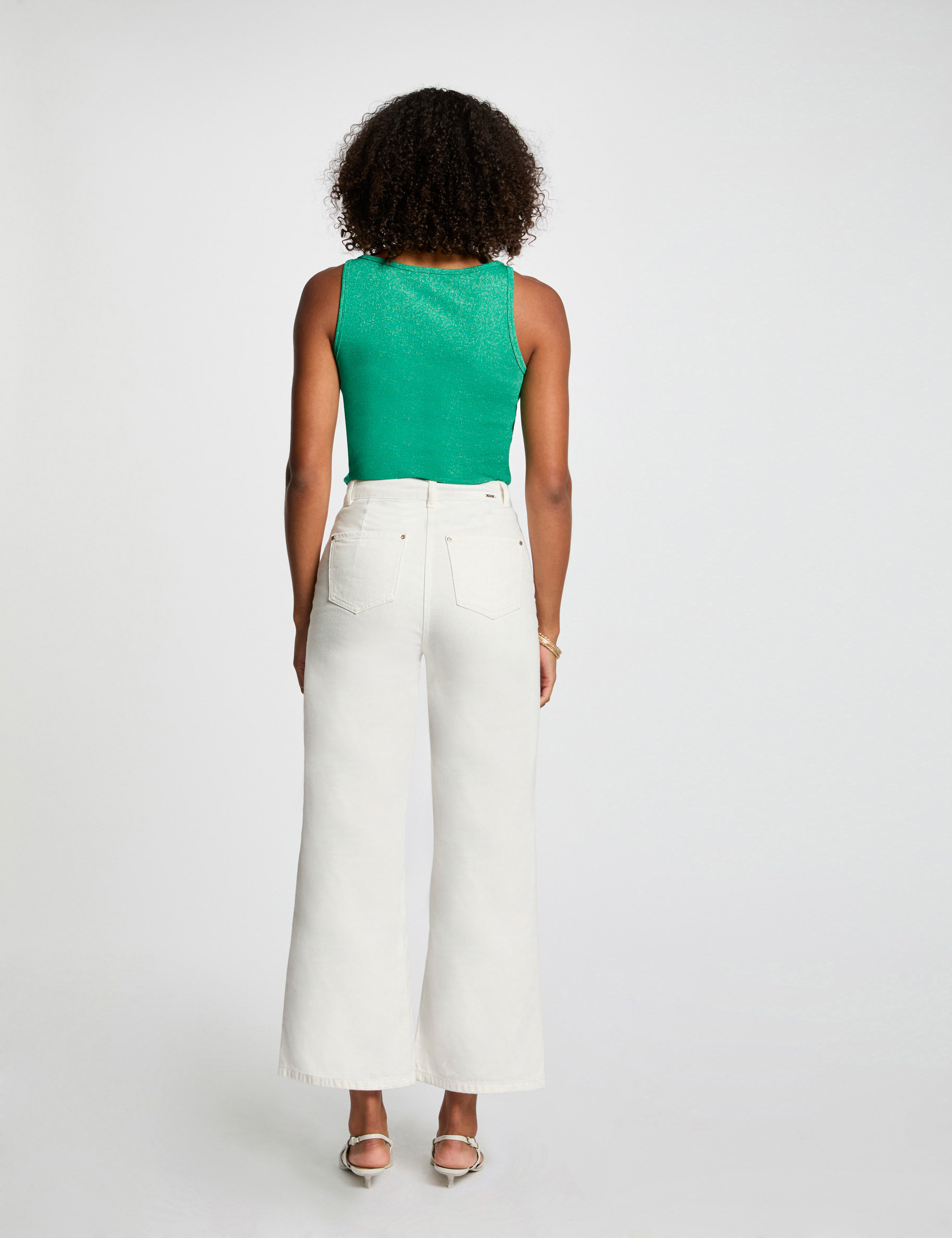 mouwloze top emerald groen vrouw Mouwloze top emerald groen vrouw