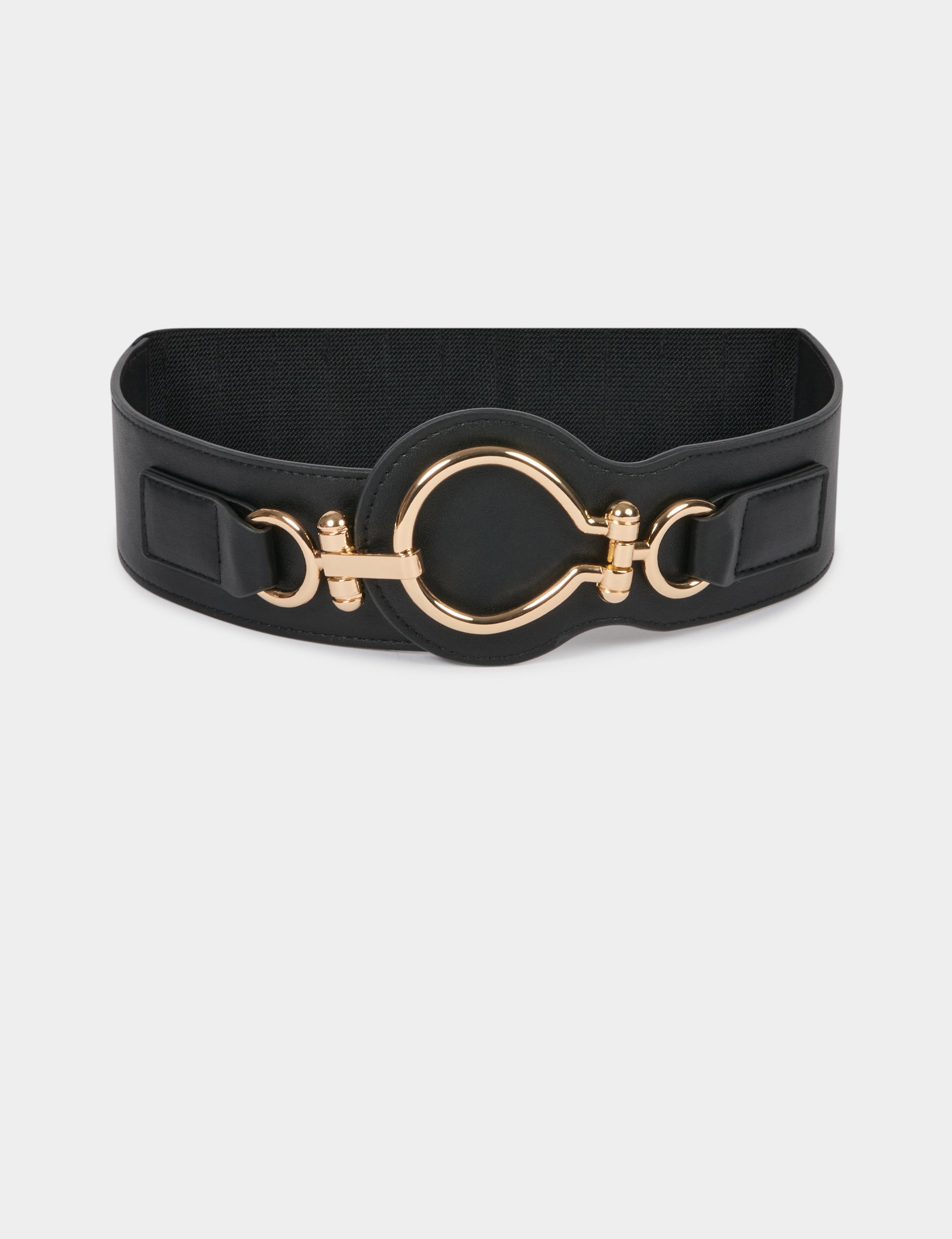 Ceinture &eacute;lastiqu&eacute;e large noir femme