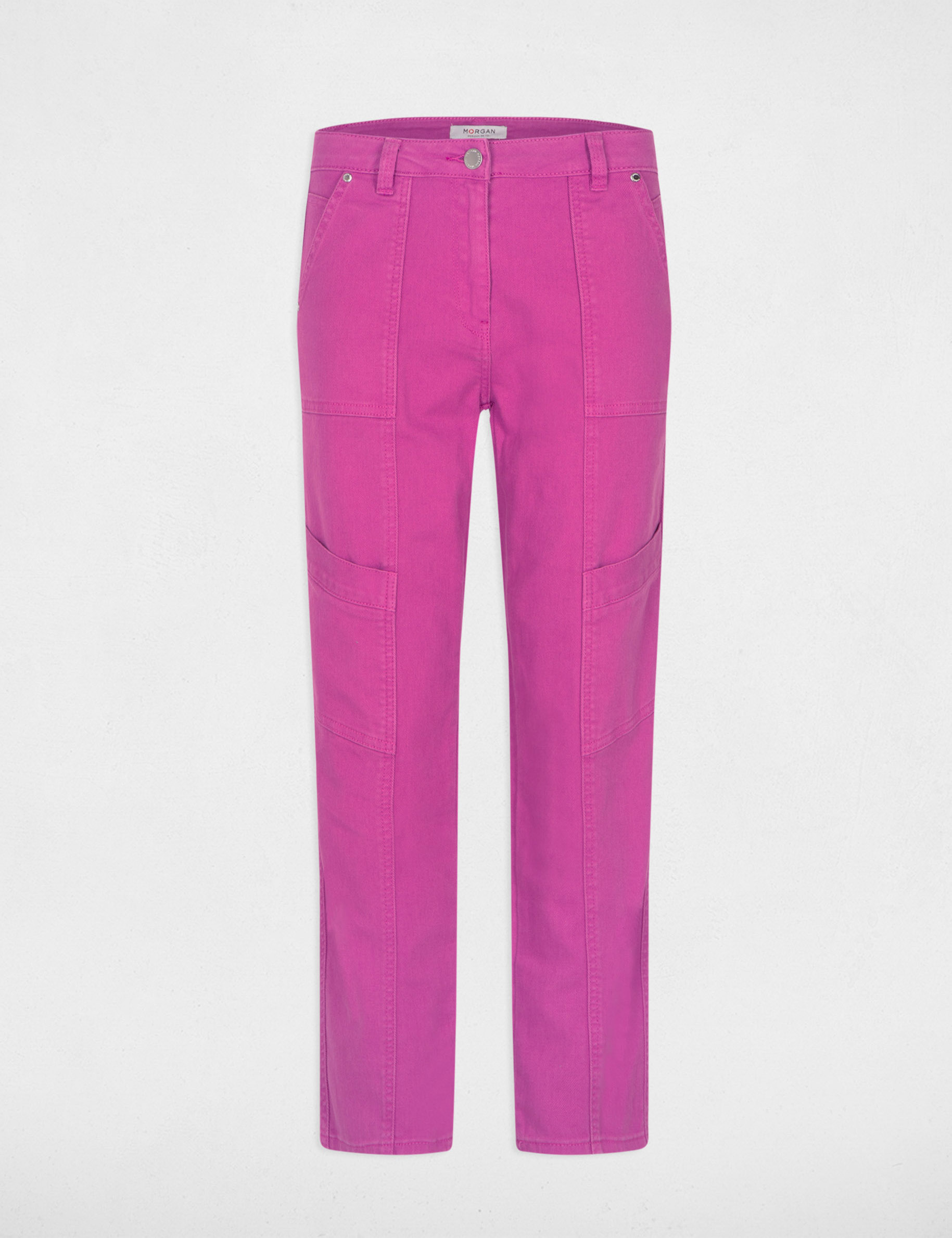 jeans ajuste acid wash rose fonce femme Jeans ajusté acid wash rose fonce femme