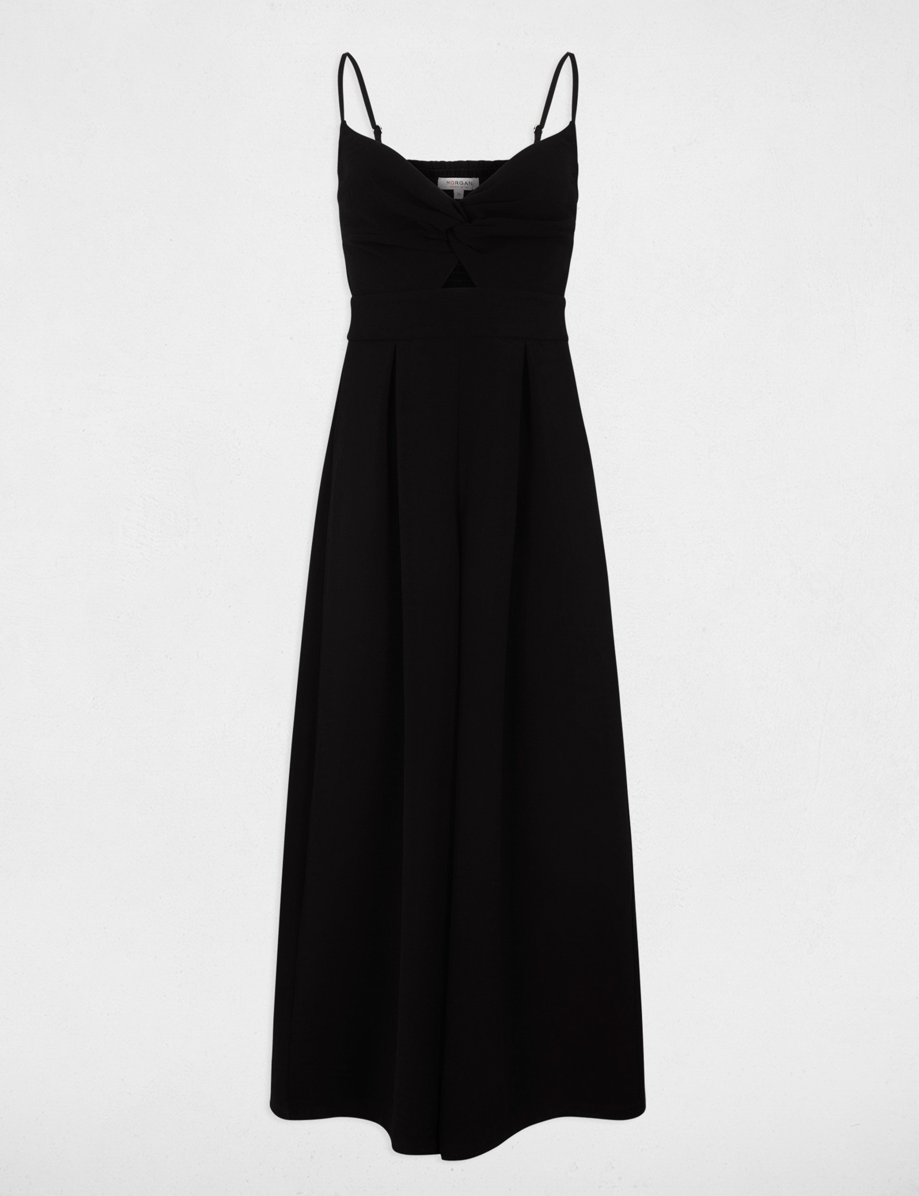Combinaison col v noir femme