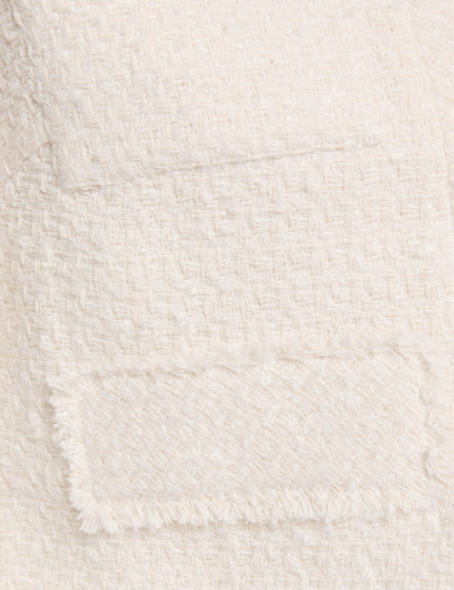 Getailleerd cropped jasje ivoor vrouw