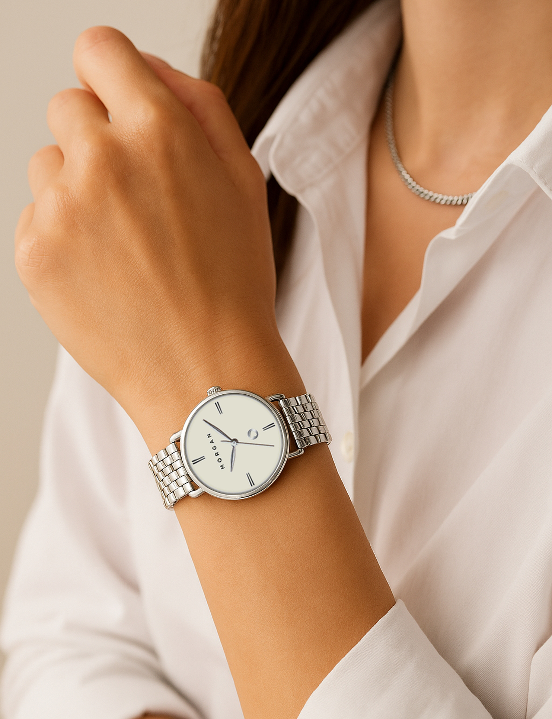 Horloge couleur argent vrouw