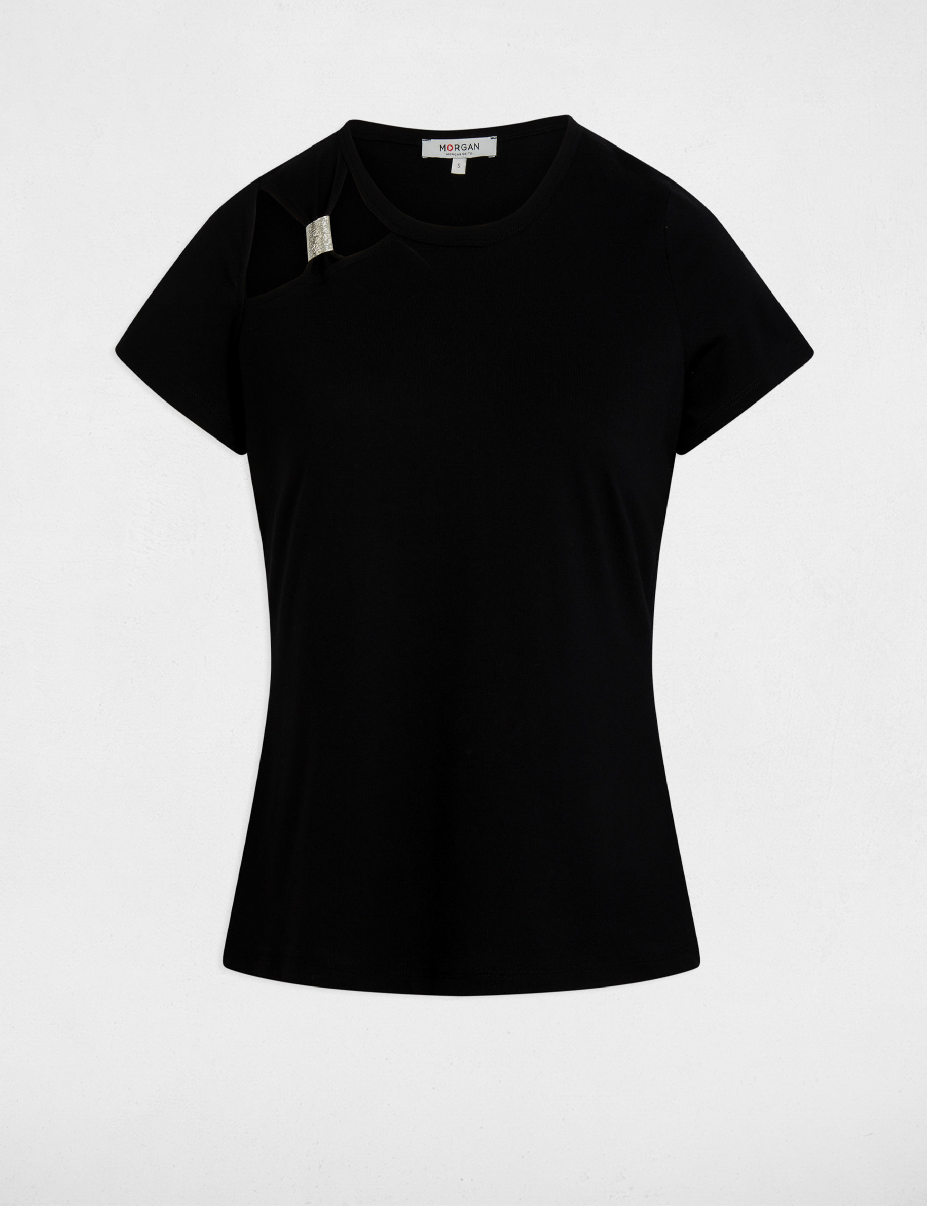 T-shirt manches courtes noir femme