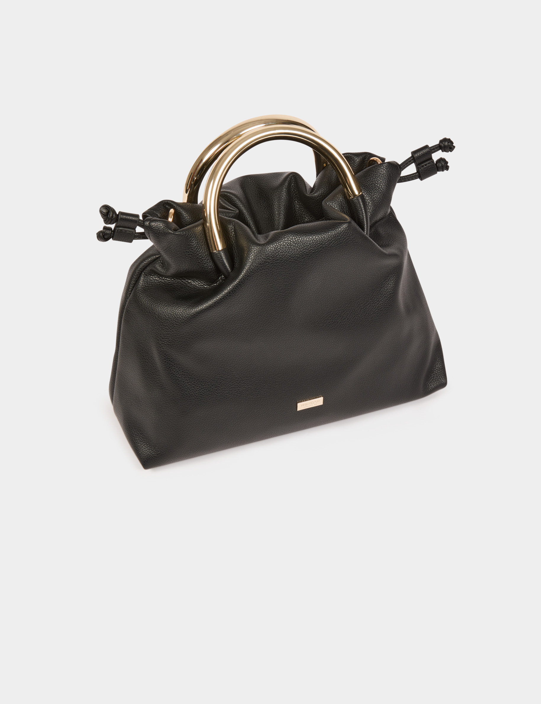 Sac anses métalliques noir femme