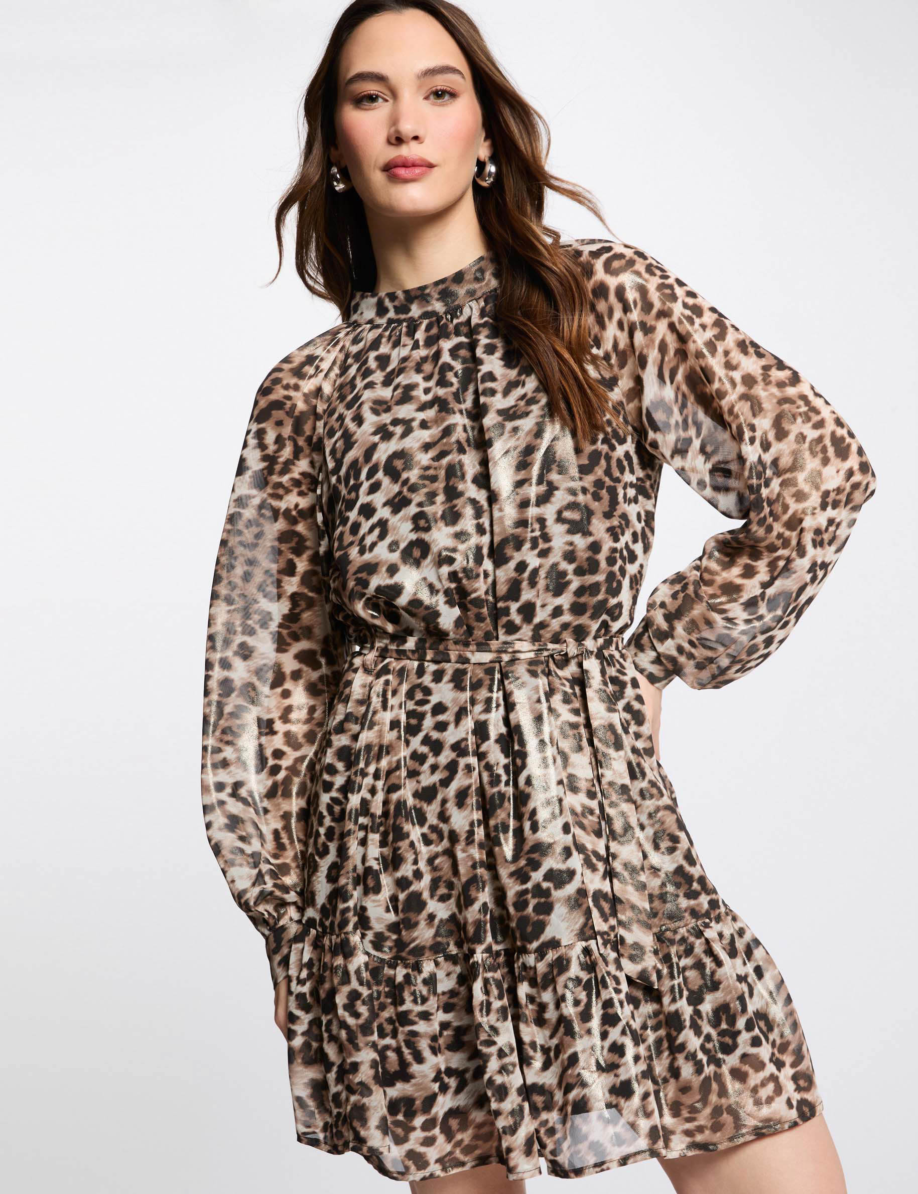 robe courte droite imprimee multicolore femme Robe courte droite imprimée multicolore femme
