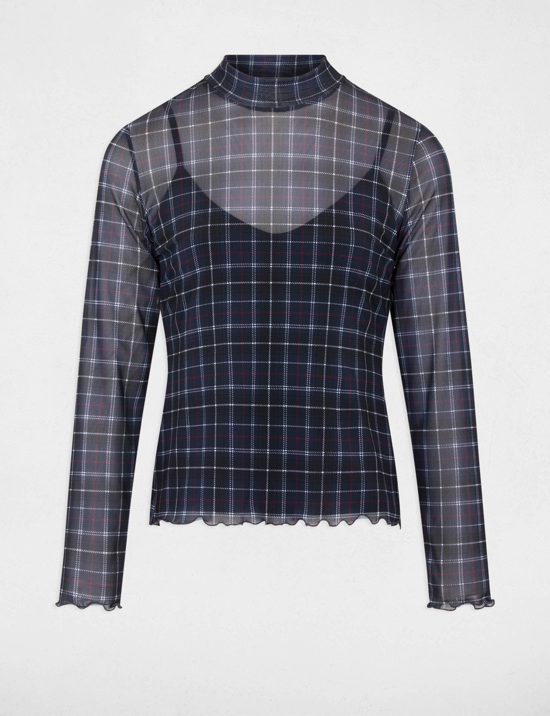 T-shirt cintr&eacute; en transparence multicolore femme
