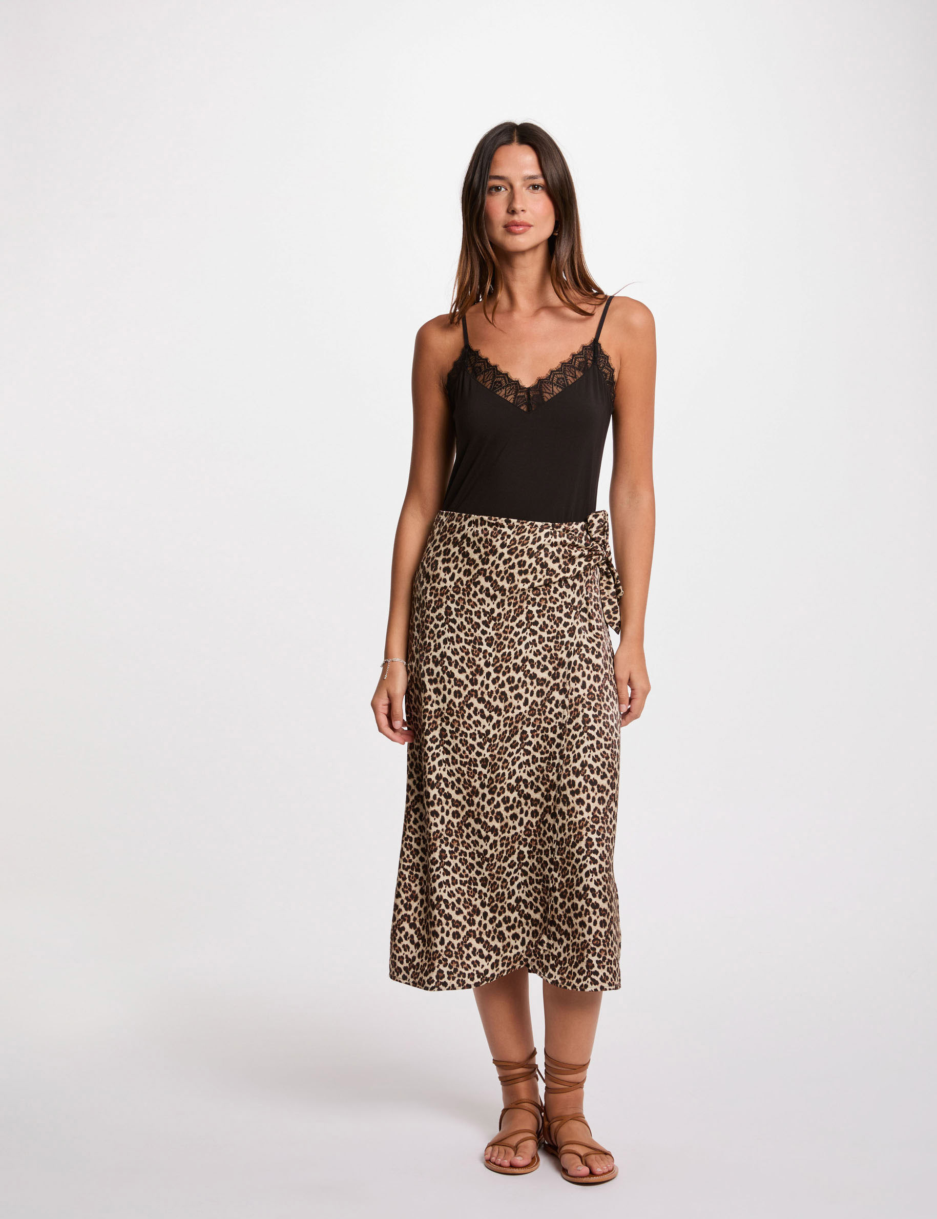 jupe midi imprimee multicolore femme Jupe midi imprimée multicolore femme