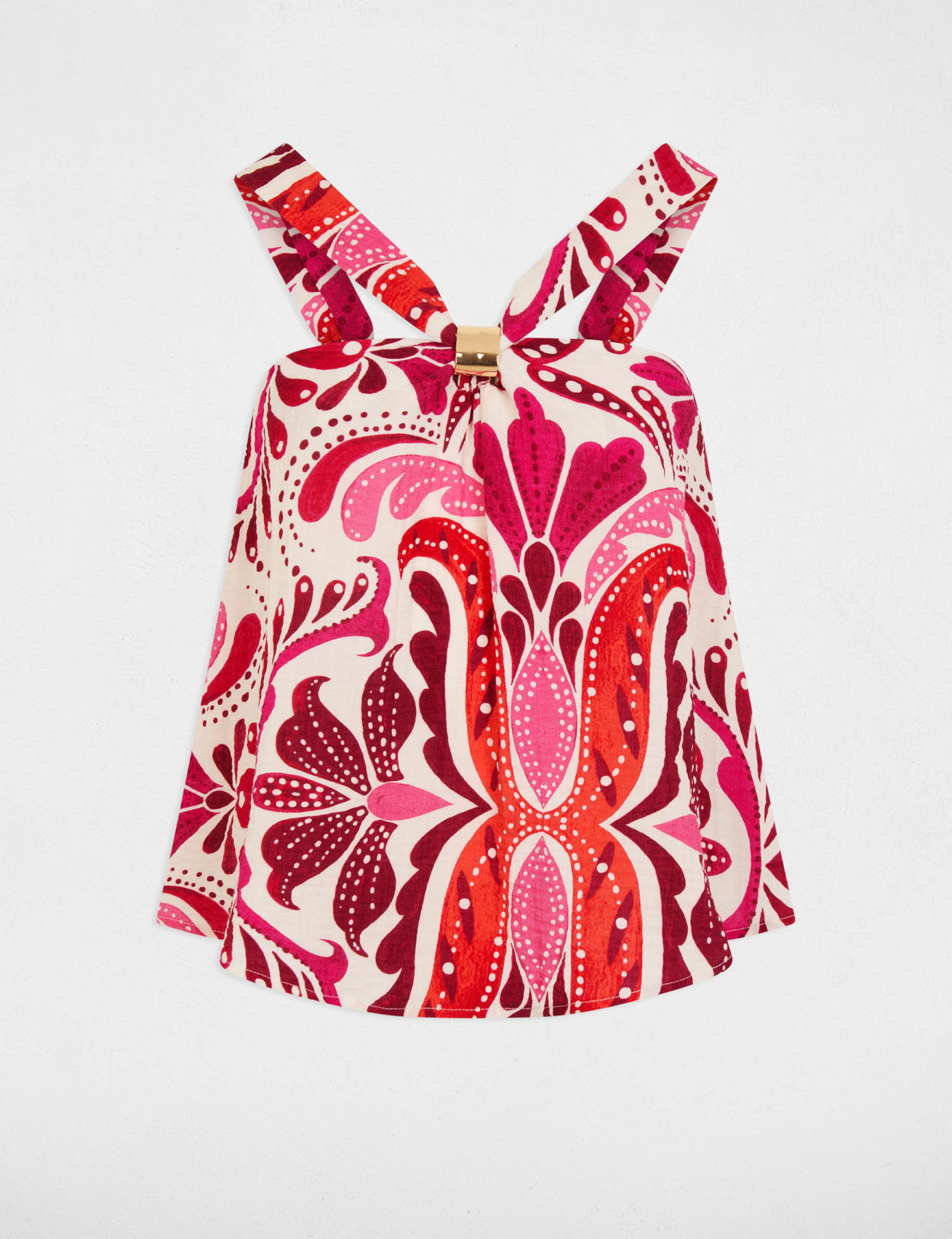 Top met opstaande kraag meerkleurig vrouw