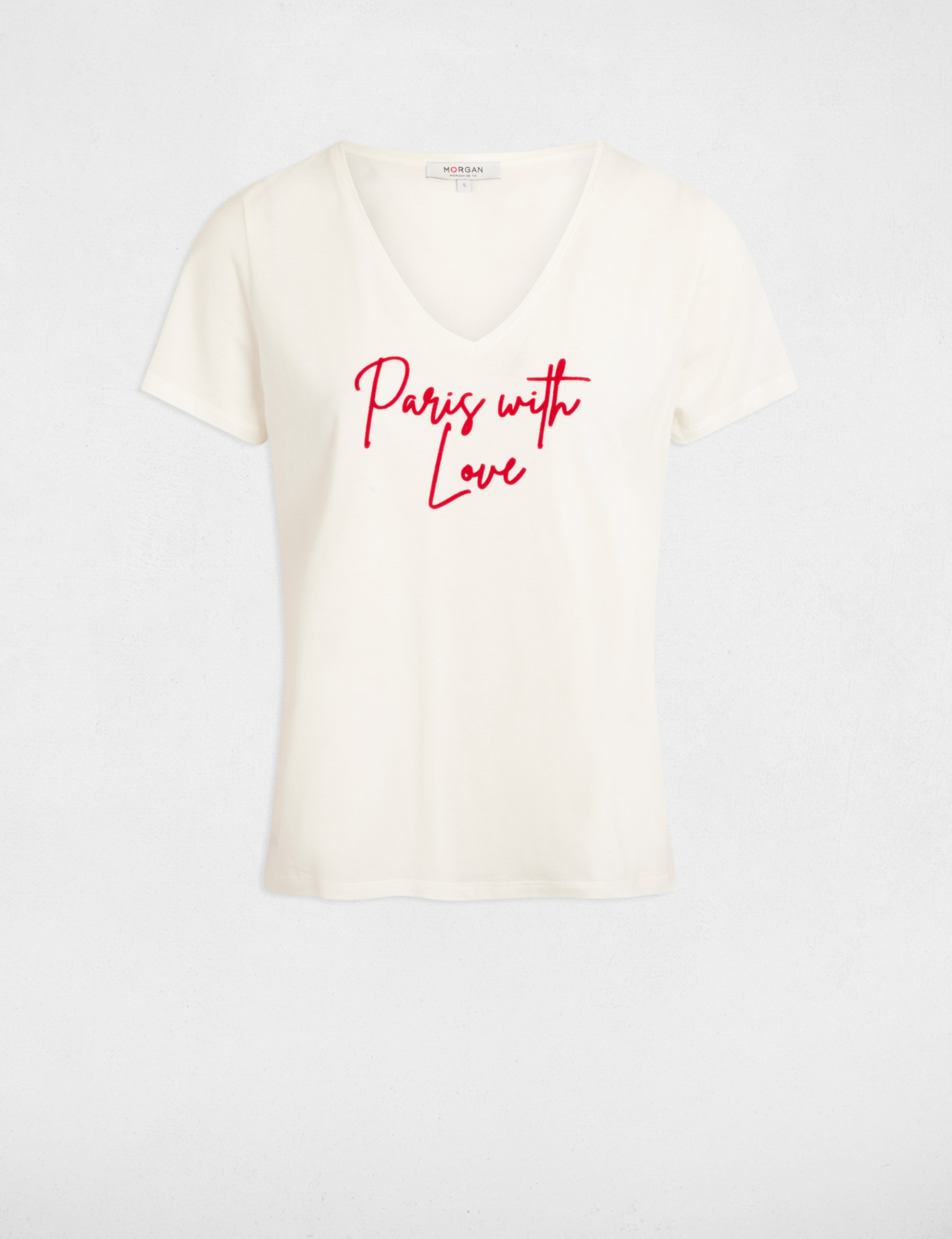 t shirt a inscription blanc femme T-shirt à inscription blanc femme