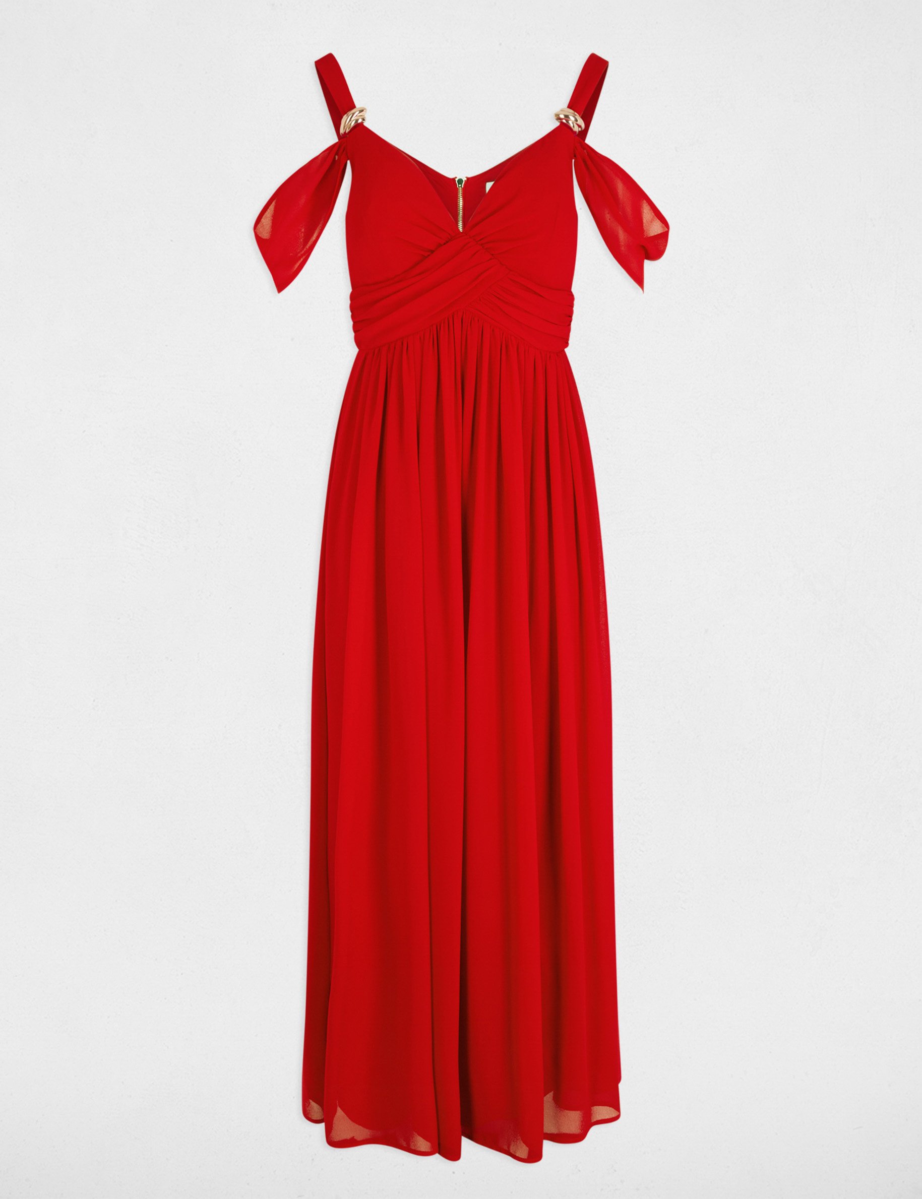 Robe longue rouge femme
